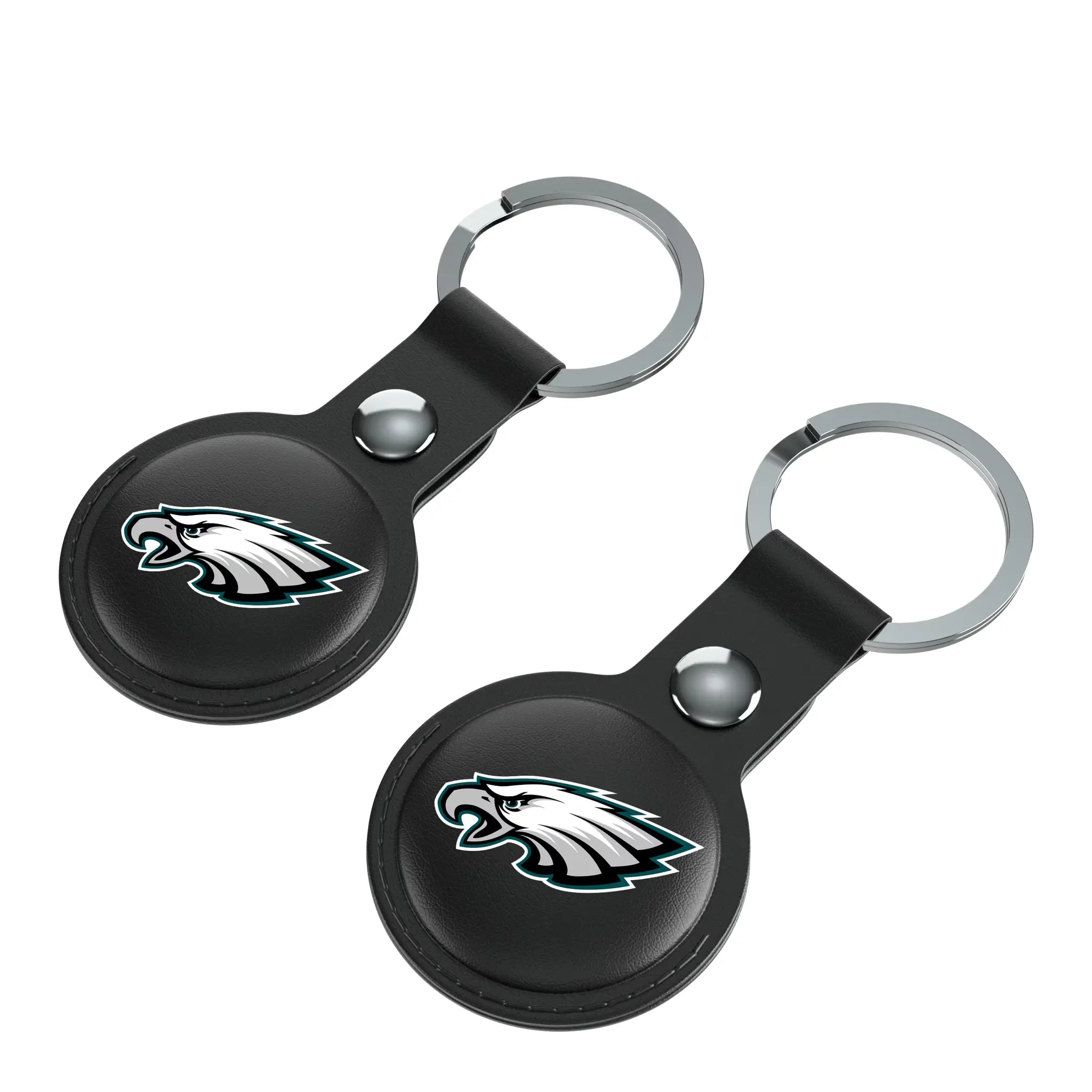 Philadelphia Eagles Insignia AirTag Black Airtag Holder 2-Pack - Isometric View