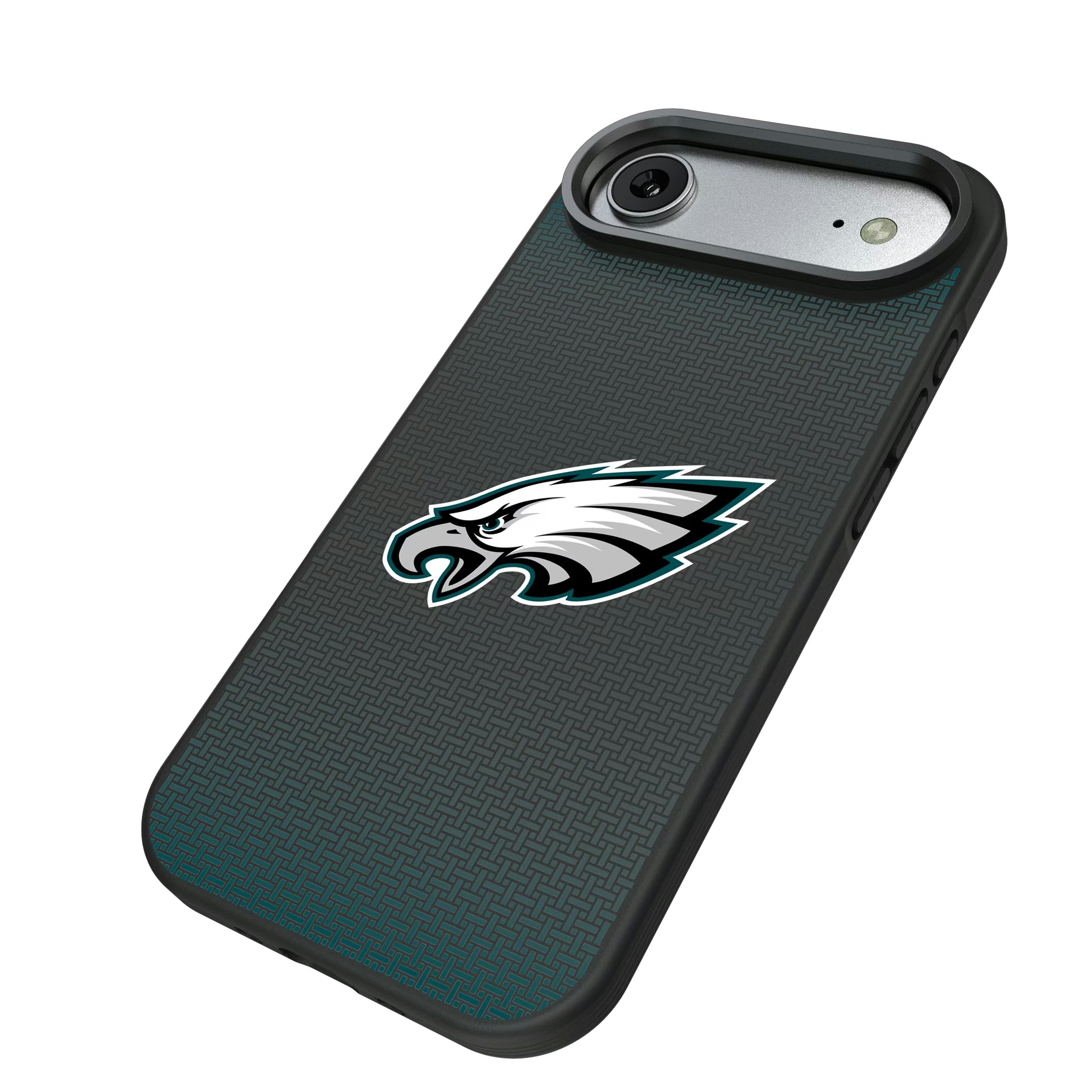 Philadelphia Eagles Linen iPhone Bump Phone Case for Apple iPhone - Isometric View#Device_iPhone Air