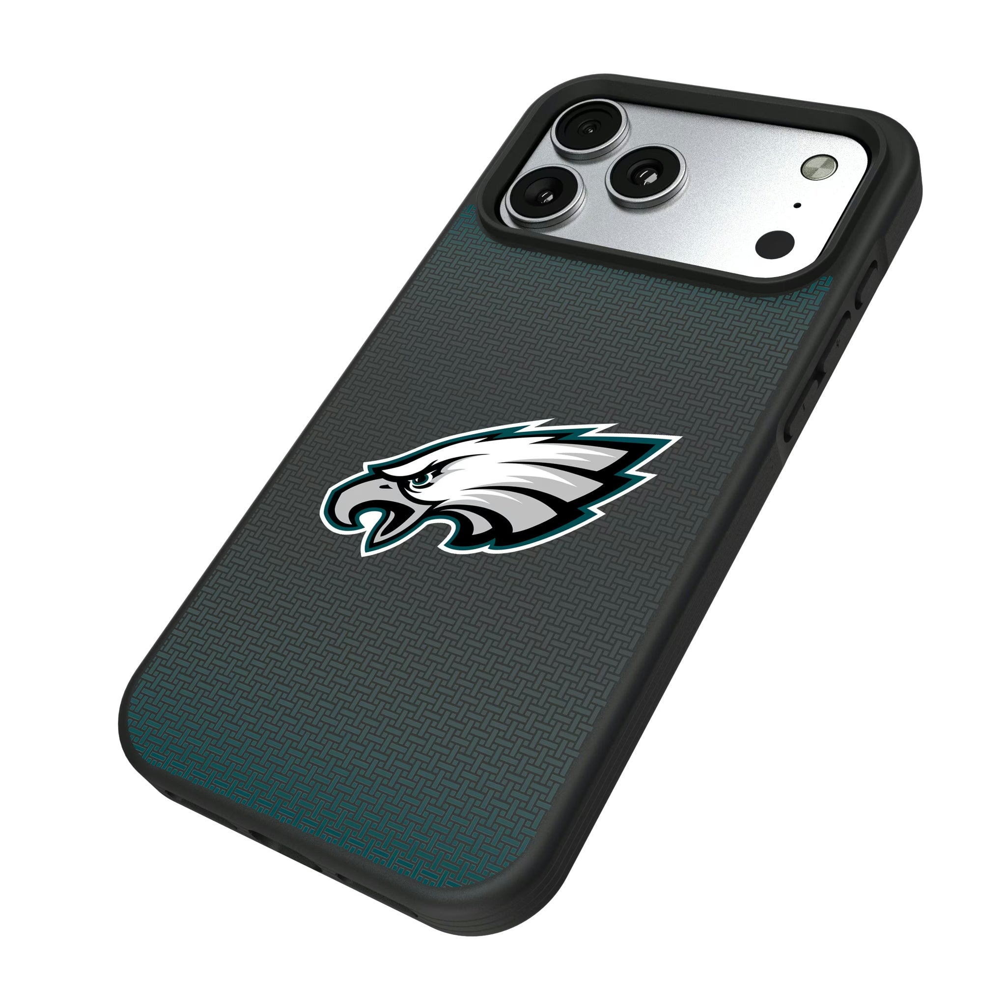 Philadelphia Eagles Linen iPhone Bump Phone Case for Apple iPhone - Isometric View#Device_iPhone 17 Pro Max