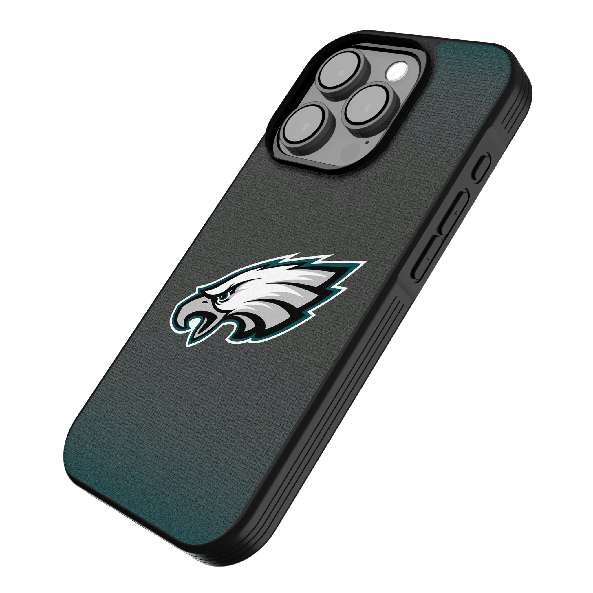 Philadelphia Eagles Linen iPhone Bump Phone Case for Apple iPhone - Isometric View