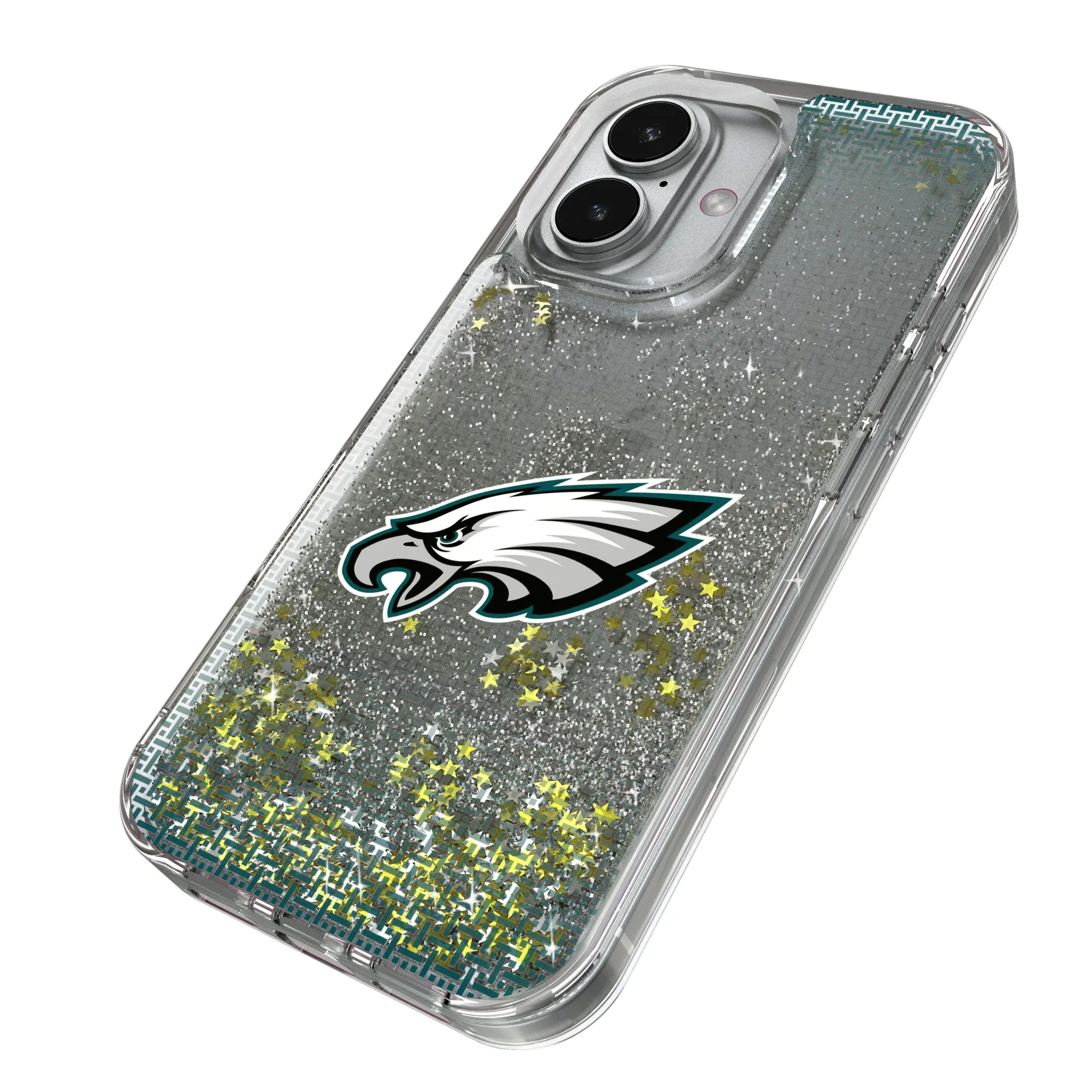 Philadelphia Eagles Linen iPhone Glitter Phone Case for Apple iPhone - Isometric View