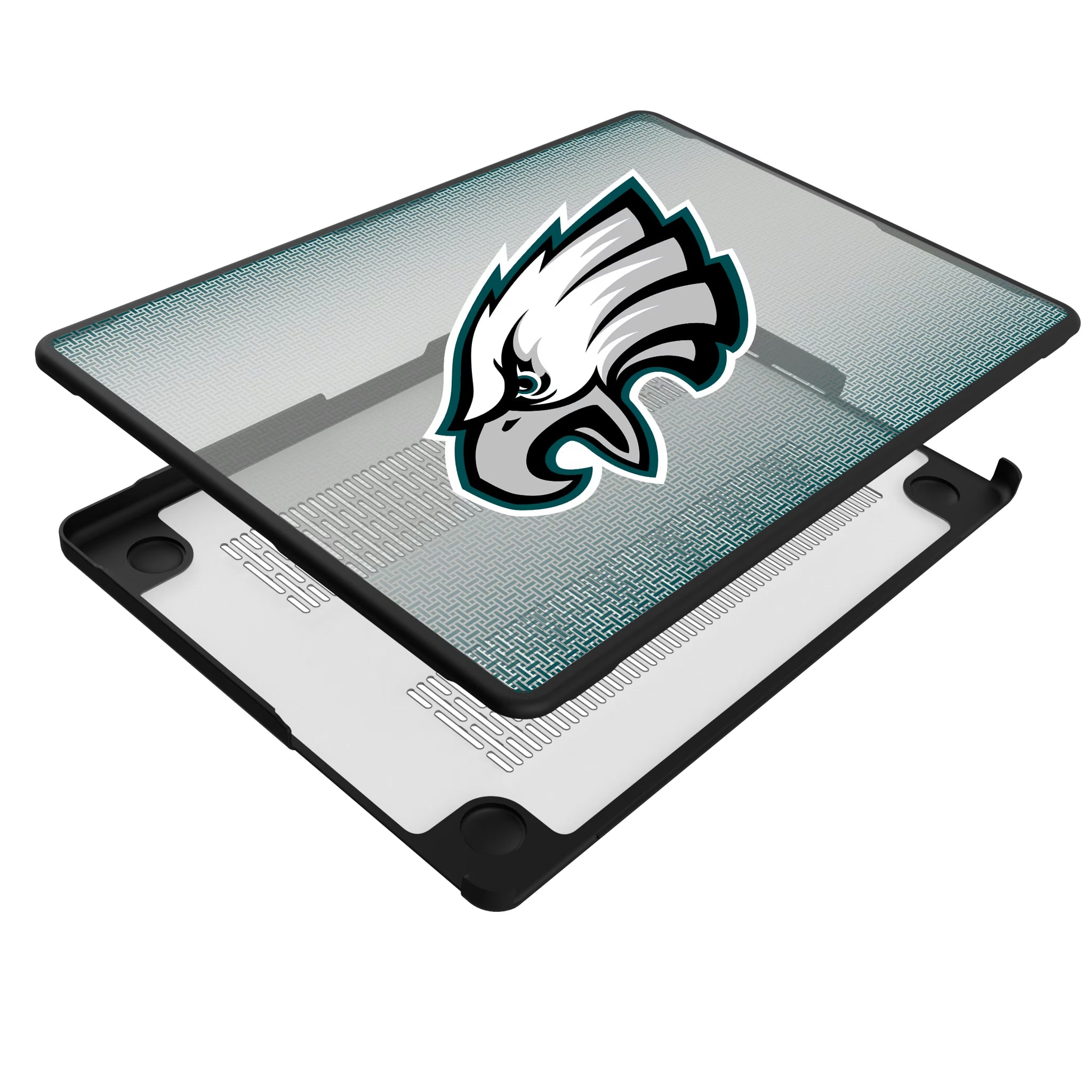Philadelphia Eagles Linen MacBook Laptop Case for Apple MacBook - Isometric View#Device_MacBook Pro (14-inch, 2021) / MacBook Pro (14-inch, 2023) / MacBook Pro (14-inch, 2024)