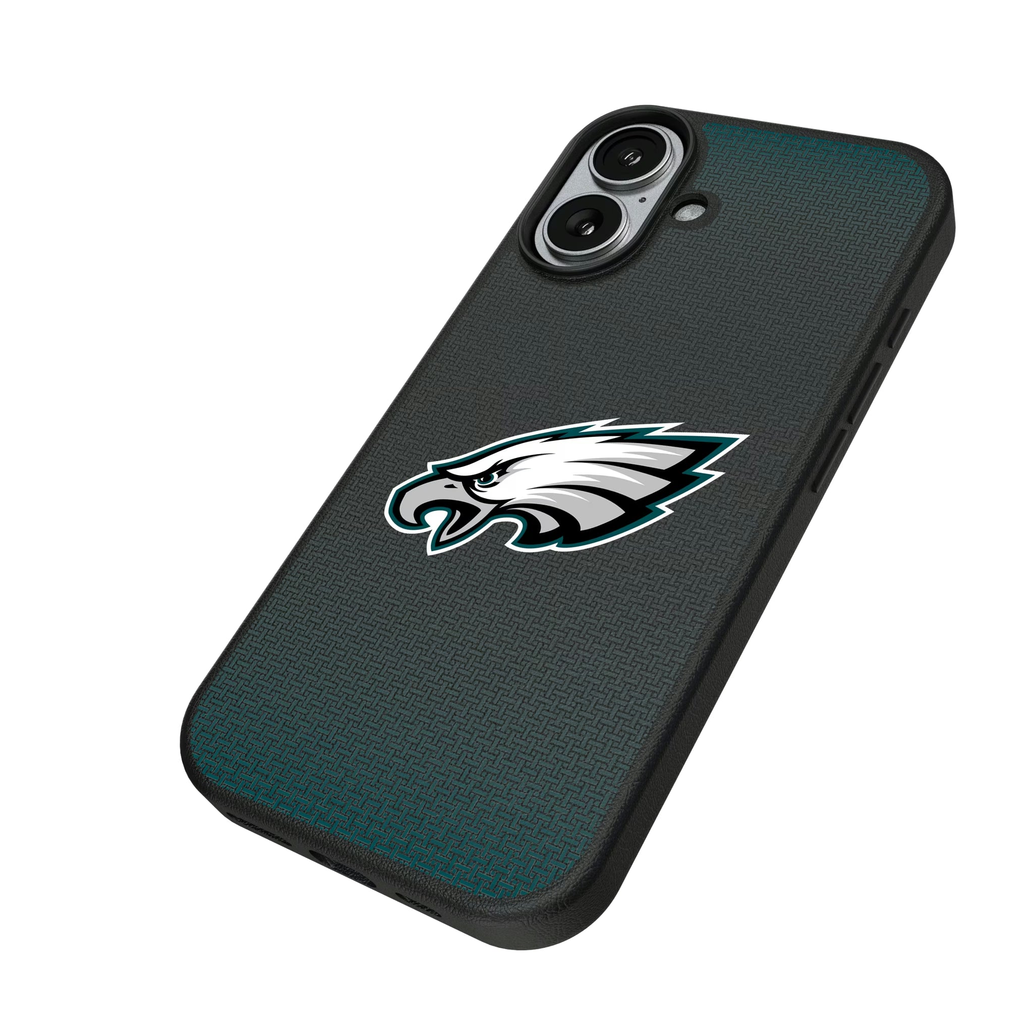 Philadelphia Eagles Linen iPhone MagSafe Compatible Phone Case for Apple iPhone - Isometric View#Device_iPhone 17