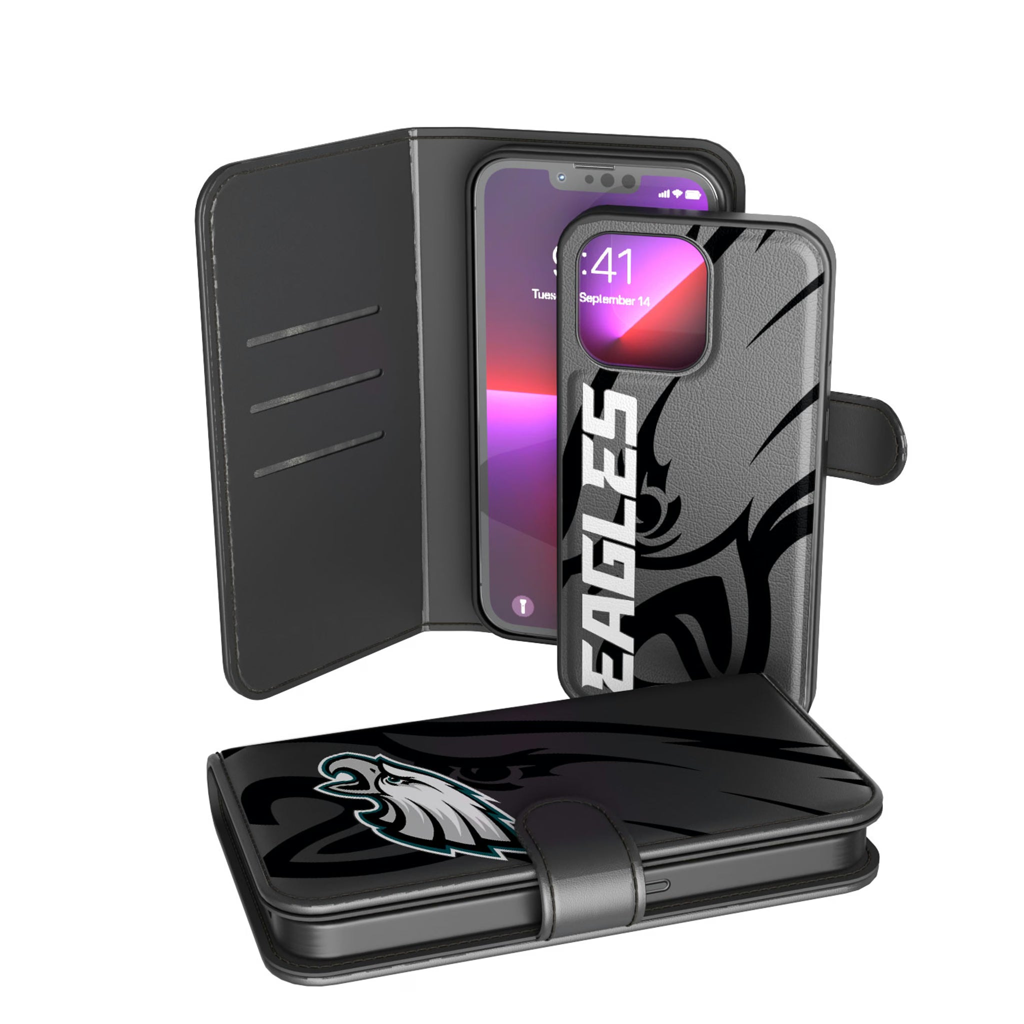 Philadelphia Eagles Monocolor Tilt iPhone Wallet Phone Case for Apple iPhone