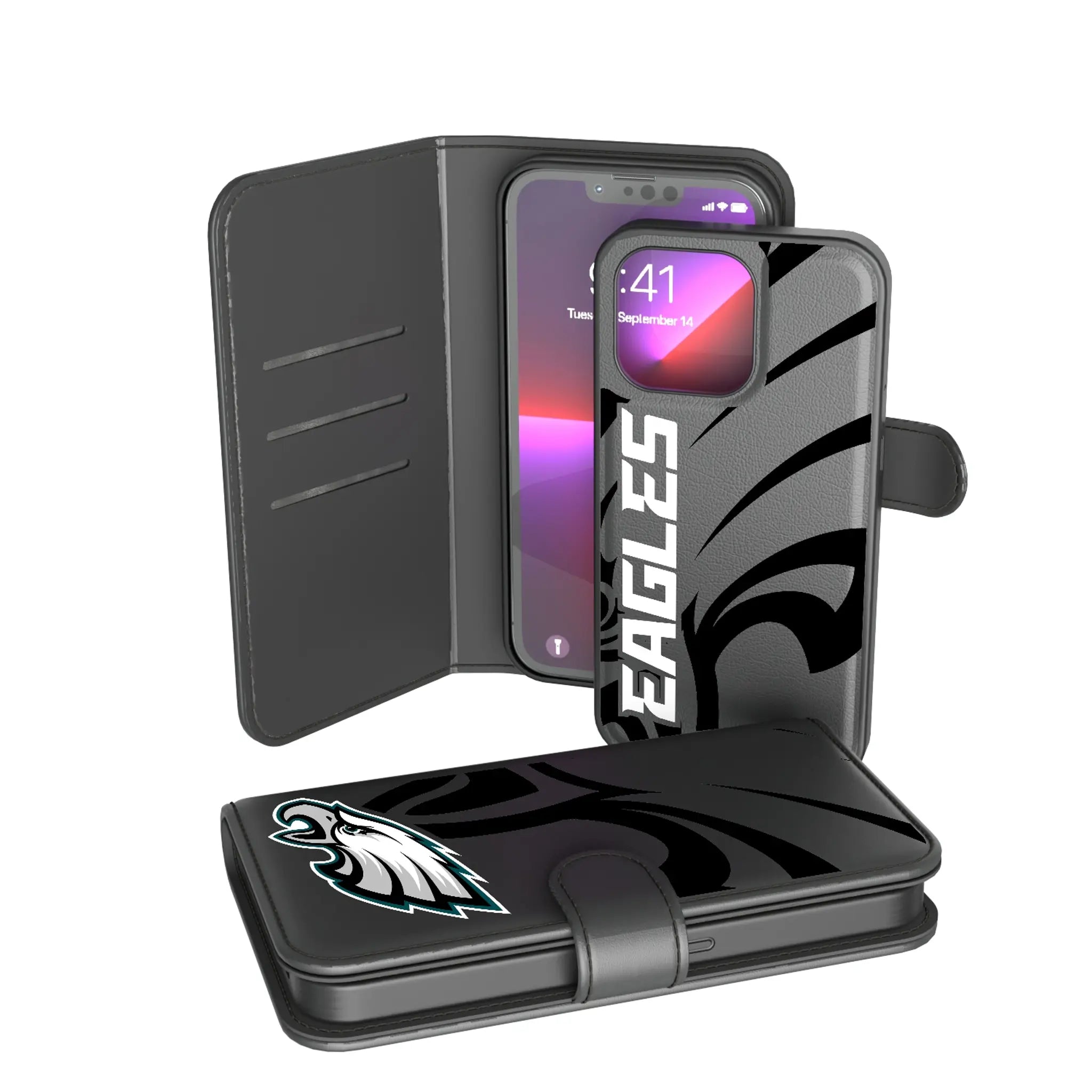Philadelphia Eagles Monocolor Tilt iPhone Wallet Phone Case for Apple iPhone