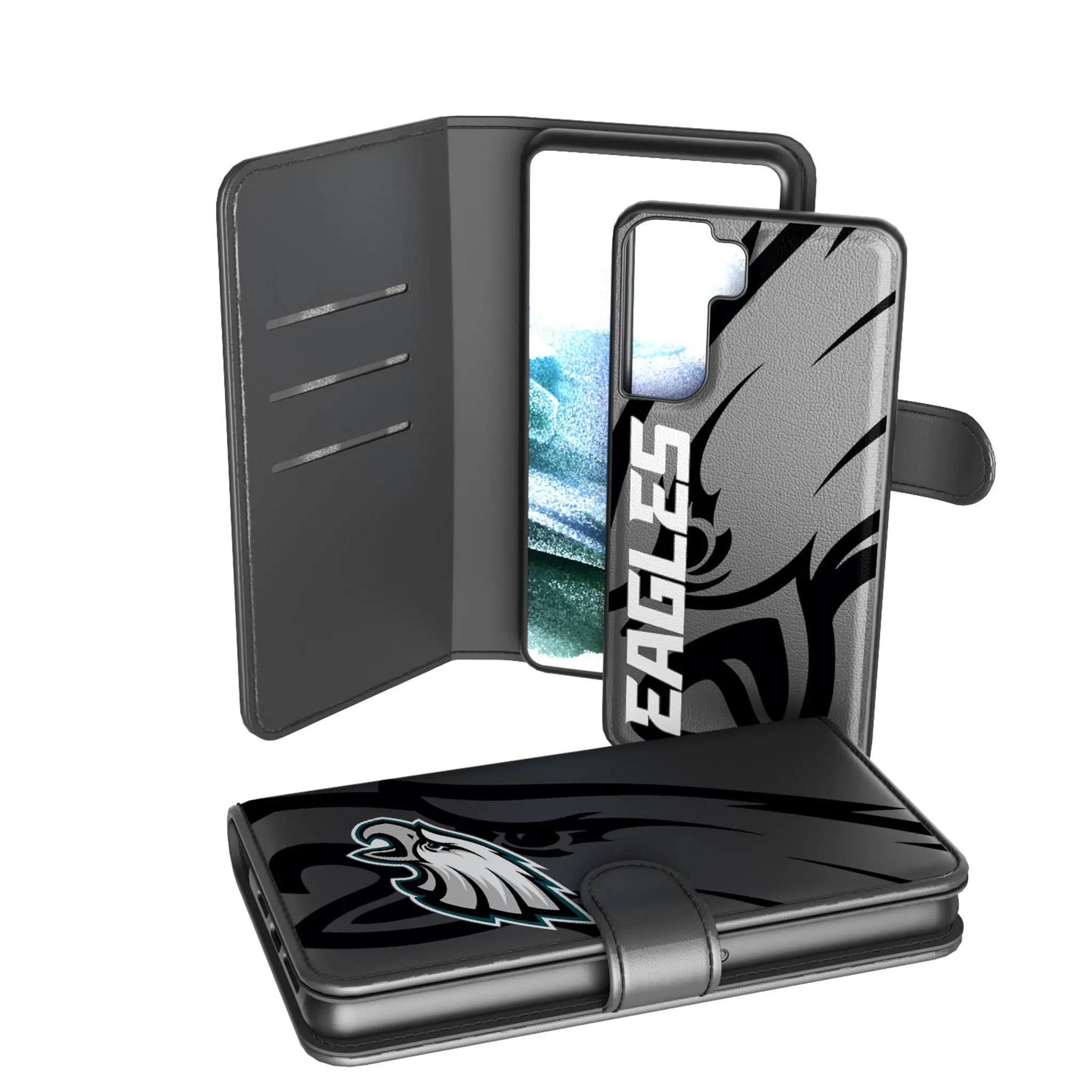 Philadelphia Eagles Monocolor Tilt Galaxy Wallet Phone Case for Samsung Galaxy