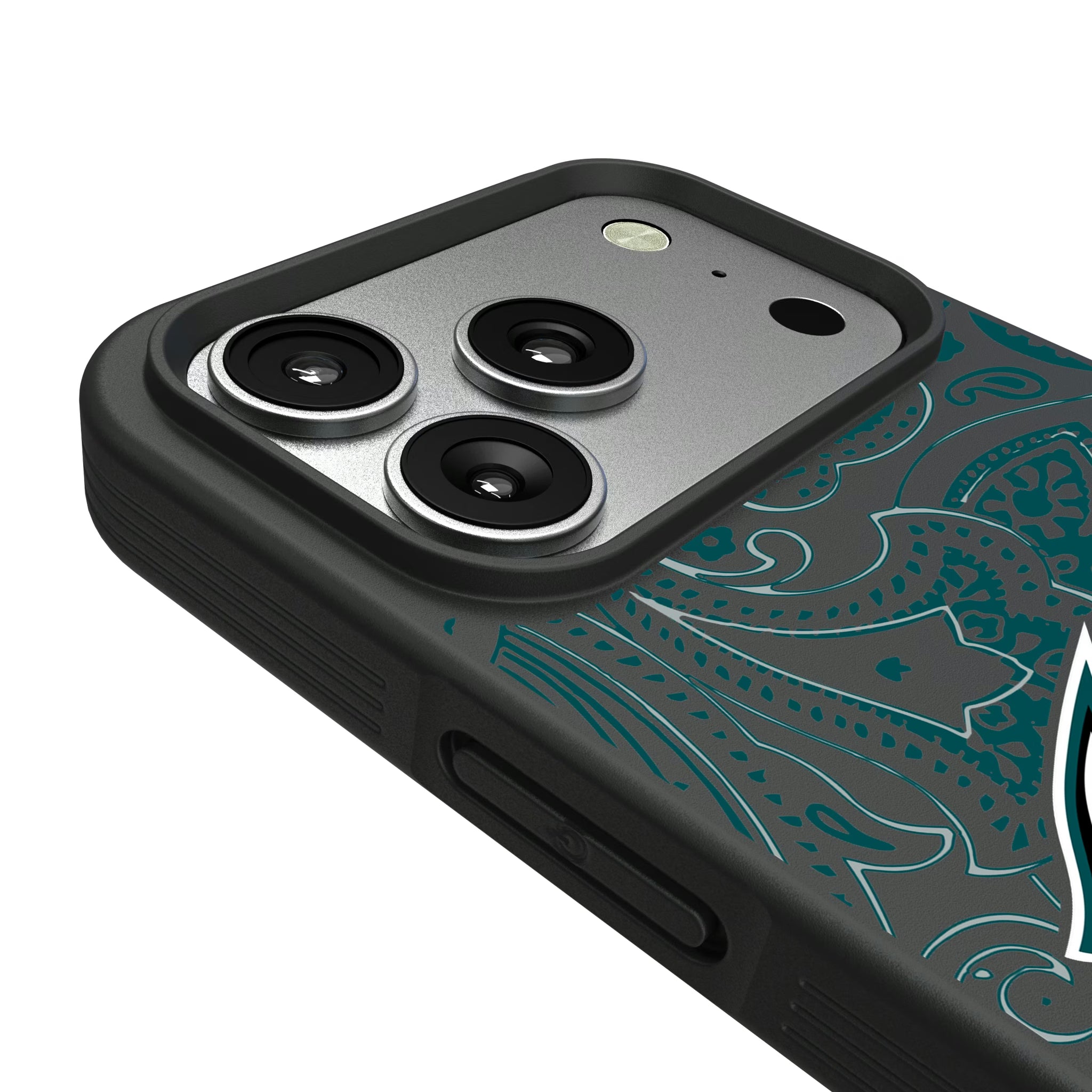 Philadelphia Eagles Paisley iPhone Bump Phone Case for Apple iPhone - Detail#Device_iPhone 17 Pro