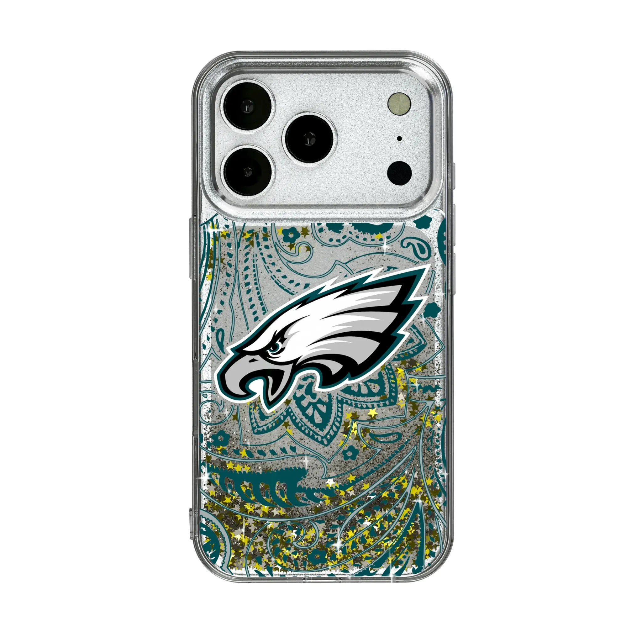 Philadelphia Eagles Paisley iPhone Glitter Phone Case for Apple iPhone