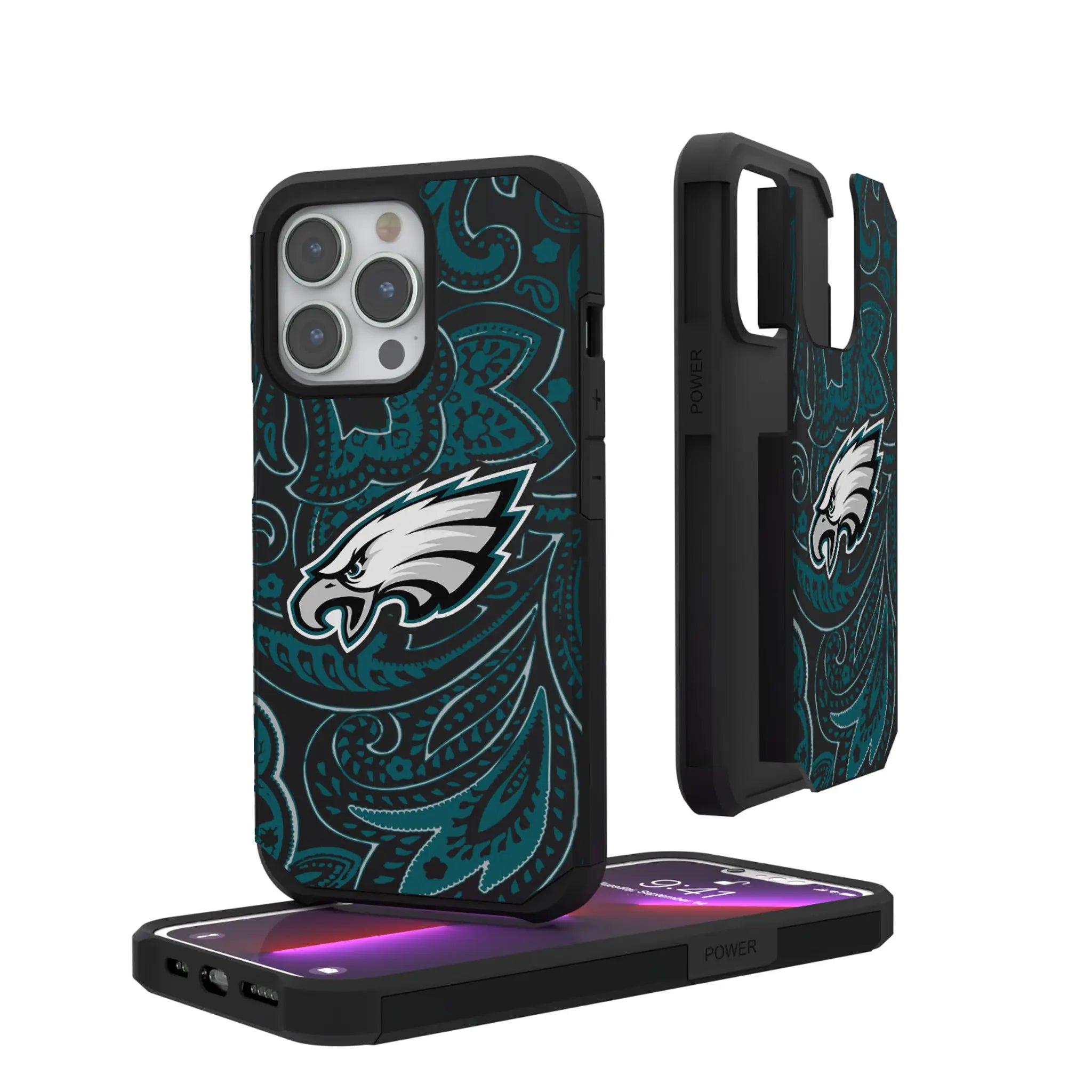 Philadelphia Eagles Paisley iPhone Rugged Phone Case for Apple iPhone