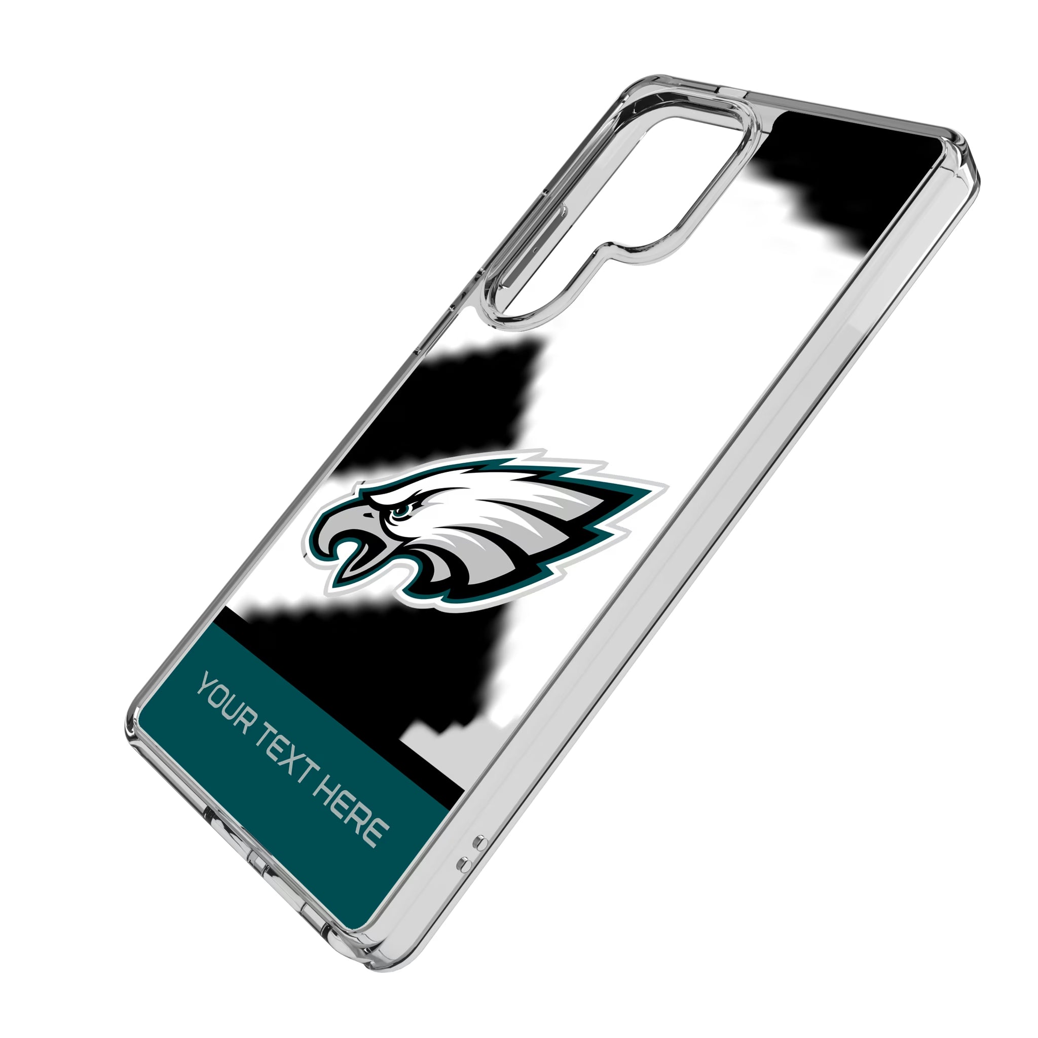 Philadelphia Eagles Personalized EndZone Plus Galaxy Clear Phone Case for Samsung Galaxy - Isometric View