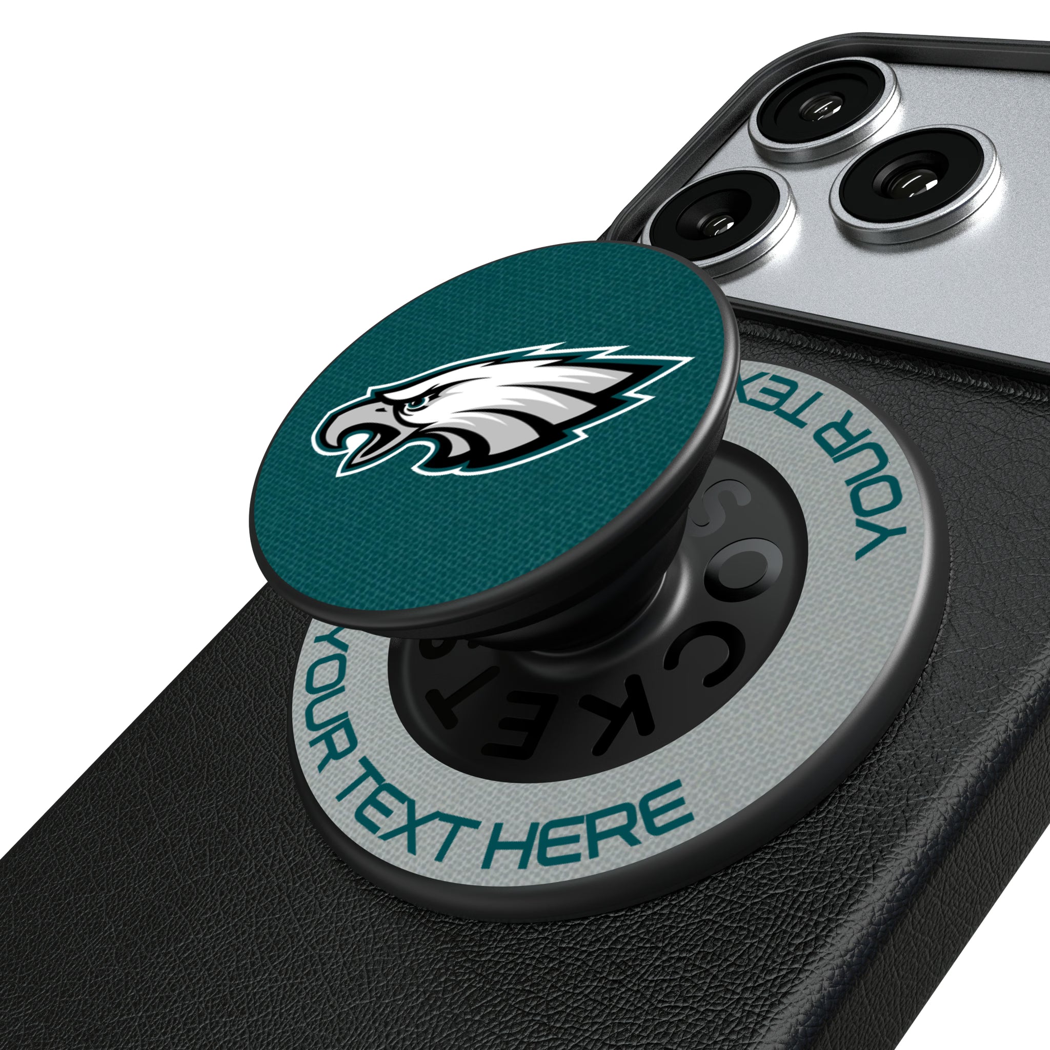 Philadelphia Eagles Personalized Endzone Solid Popsockets Round Magnetic