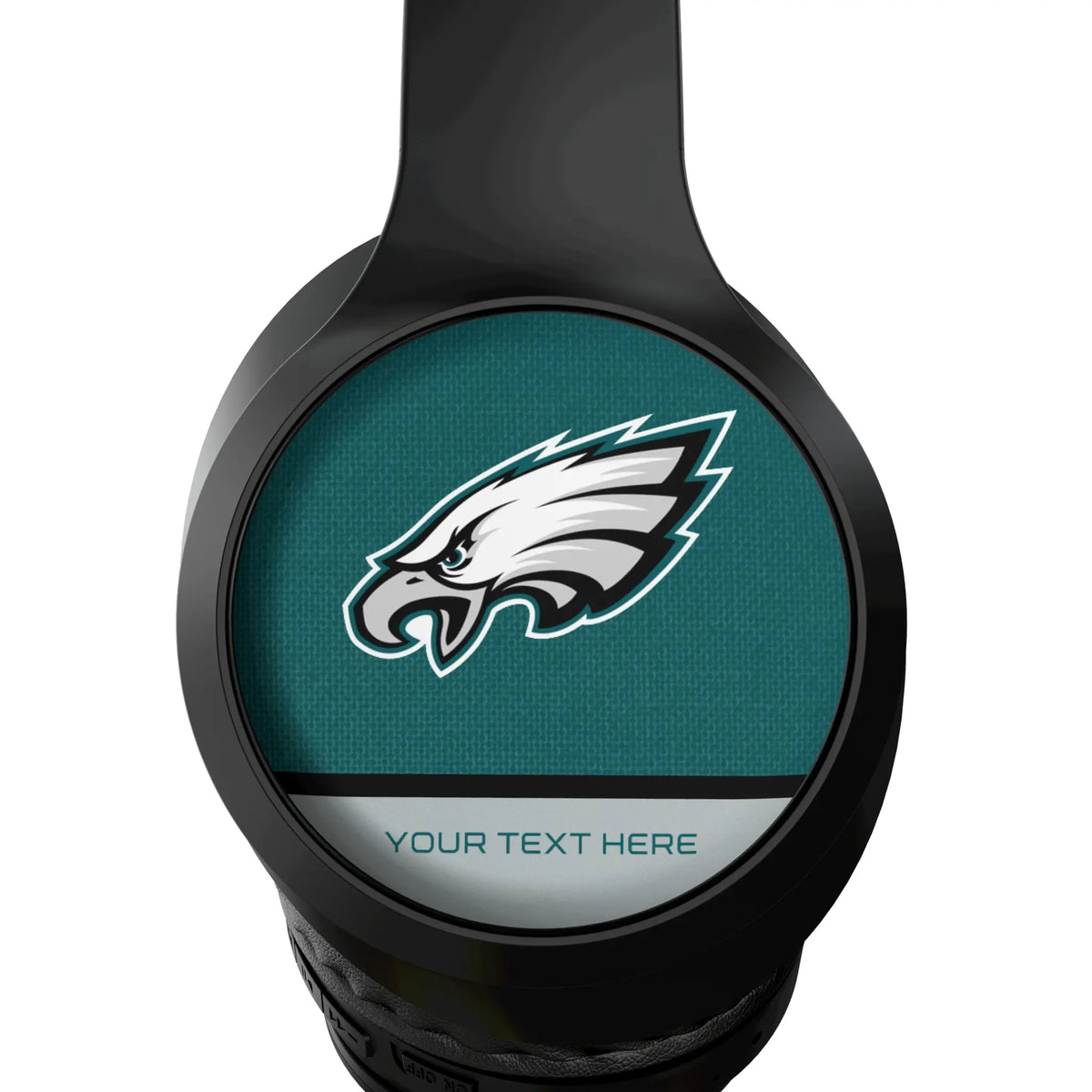Philadelphia Eagles Personalized Endzone Solid Wireless Over-Ear Headphones With Case - Detail