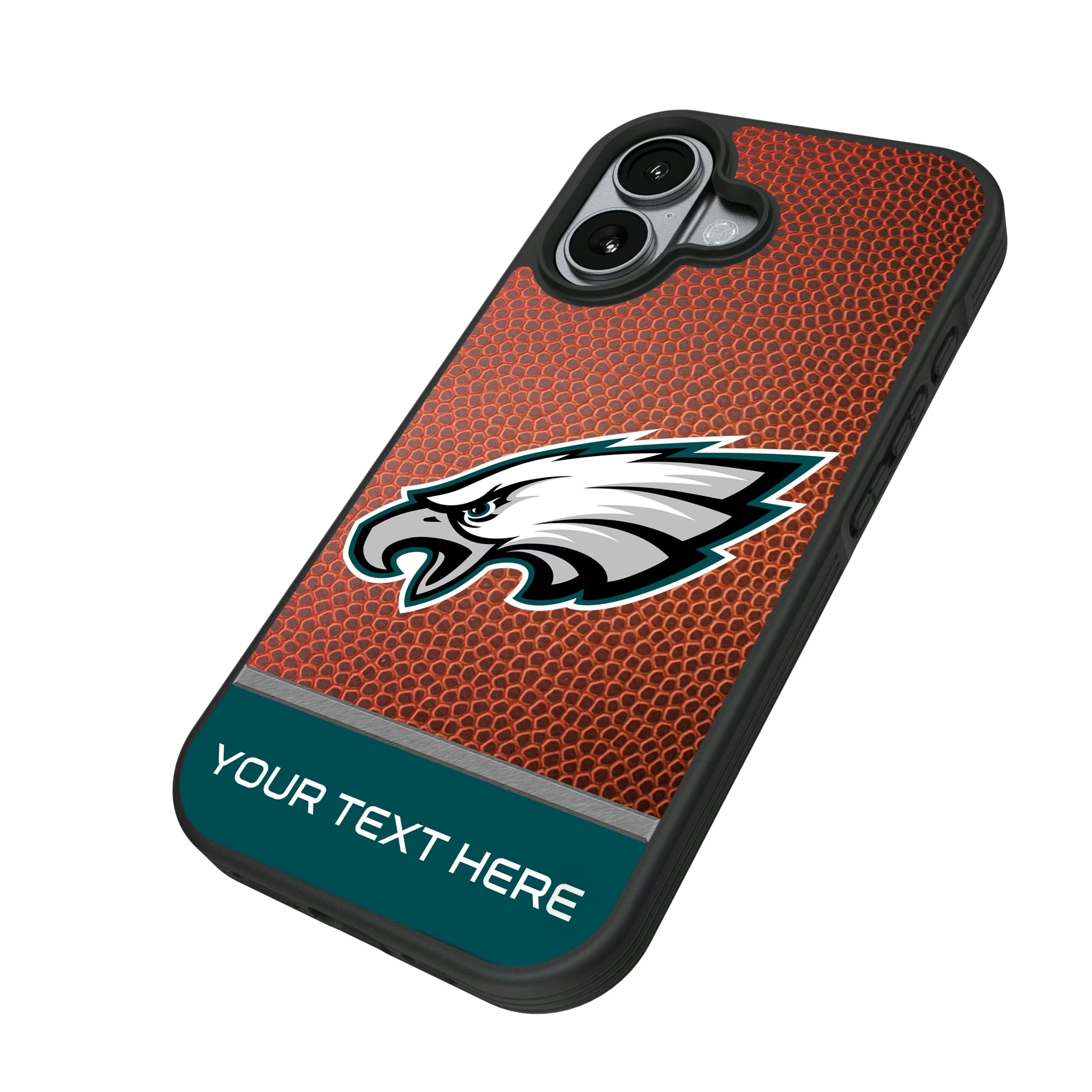 Philadelphia Eagles Personalized Football iPhone Bump Phone Case for Apple iPhone - Isometric View#Device_iPhone 17
