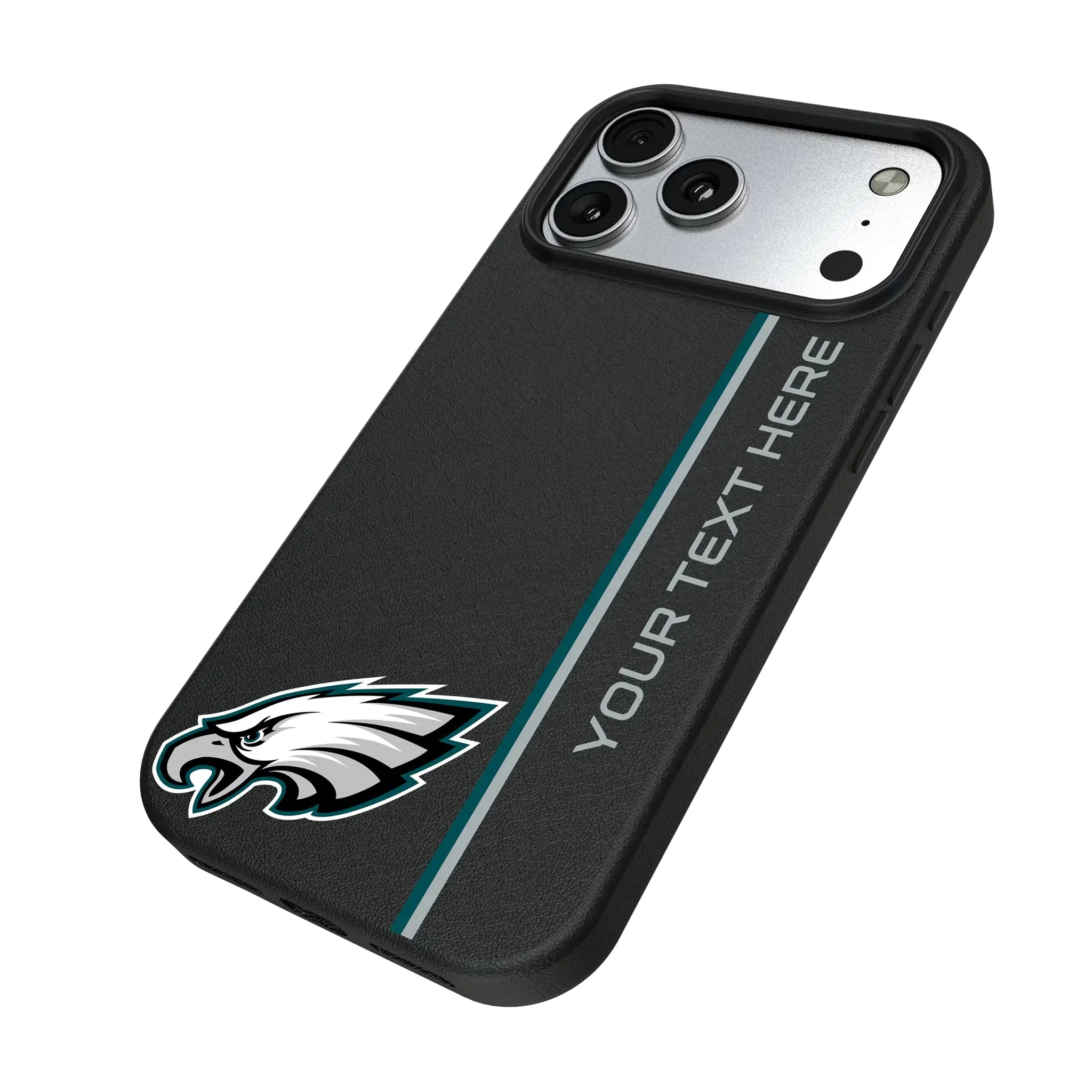 Philadelphia Eagles Personalized Sidebard iPhone MagSafe Compatible Phone Case for Apple iPhone - Isometric View#Device_iPhone 17 Pro Max