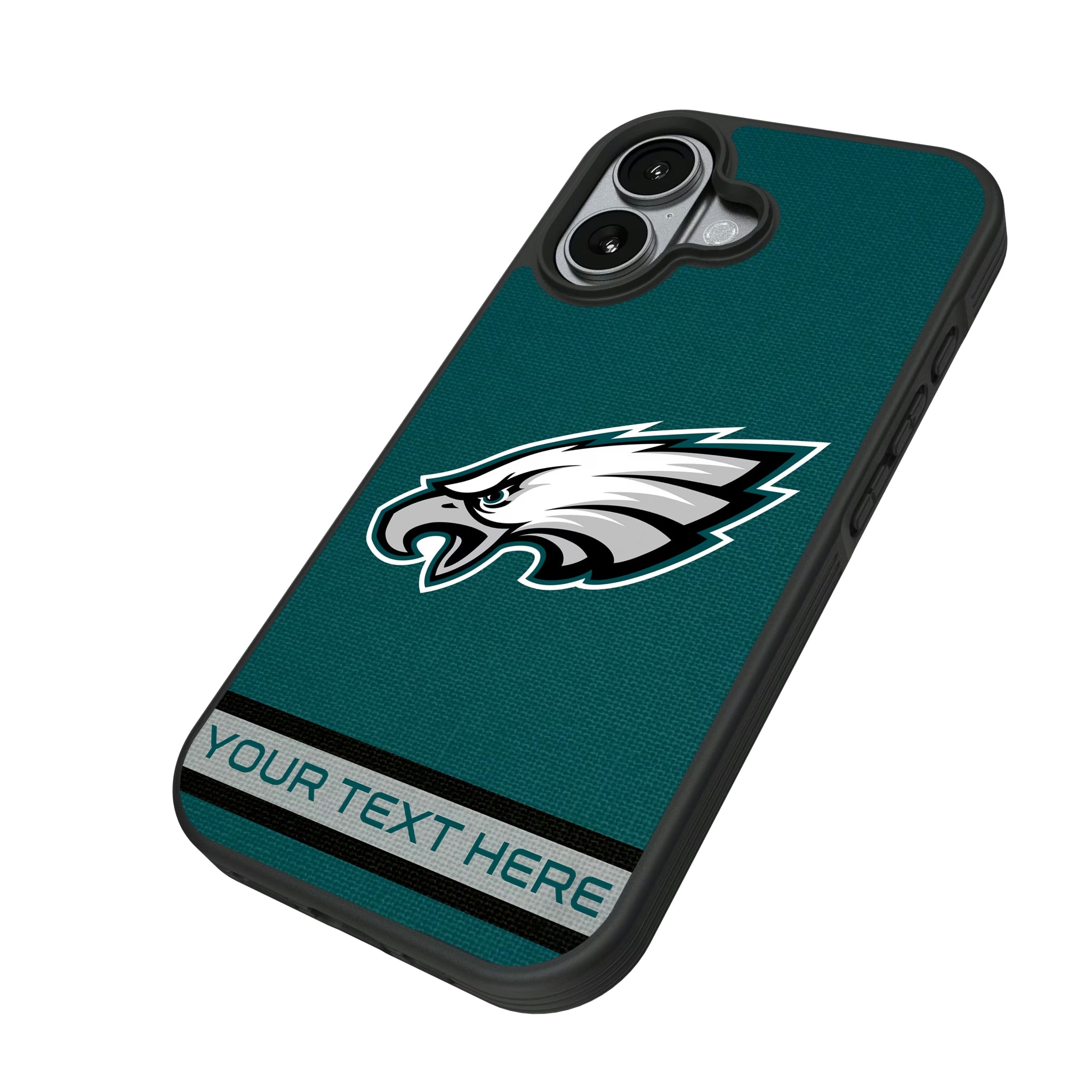 Philadelphia Eagles Personalized Stripe iPhone Bump Phone Case for Apple iPhone - Isometric View#Device_iPhone 17