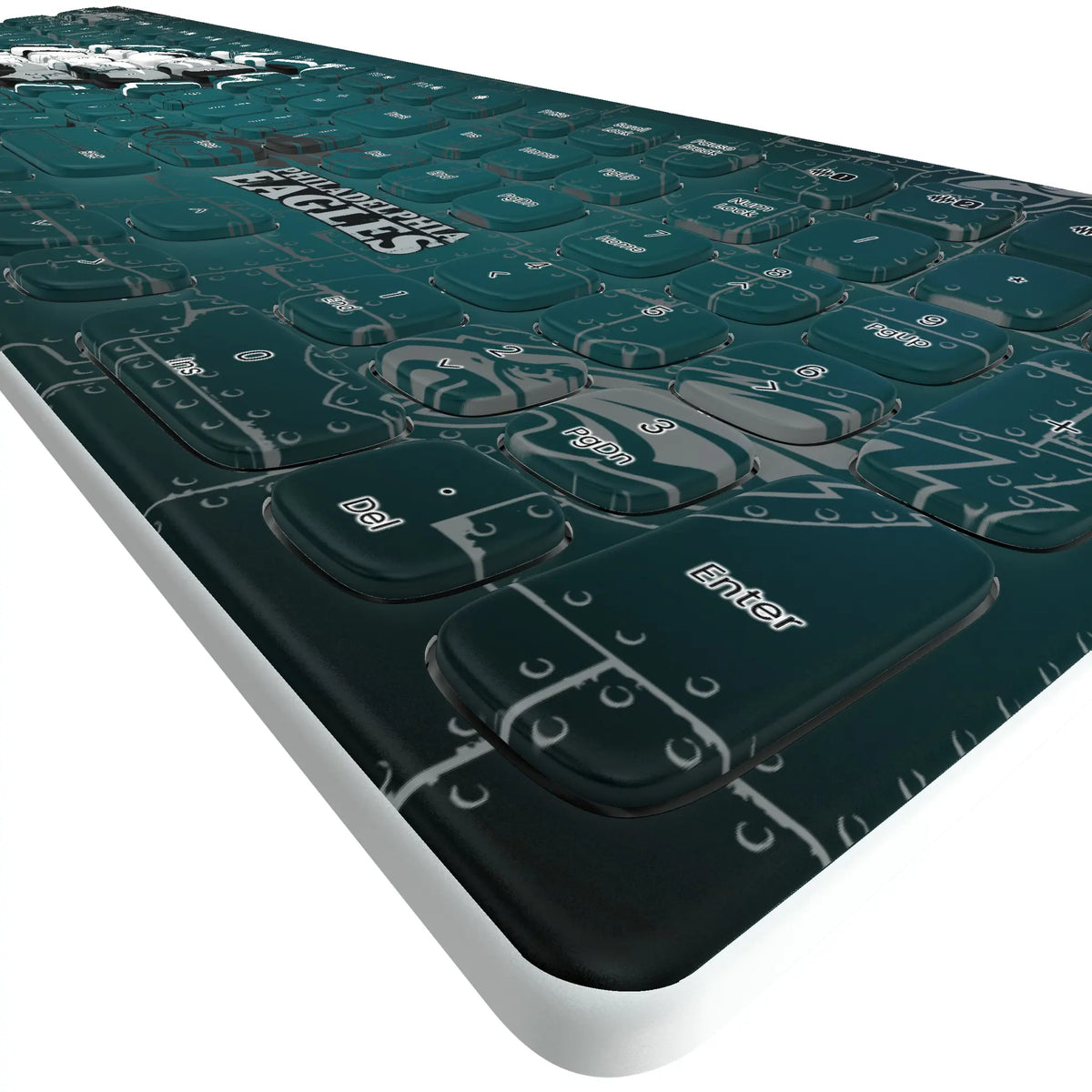 Philadelphia Eagles Rivet KKB605 Curved Wireless Keyboard - Detail