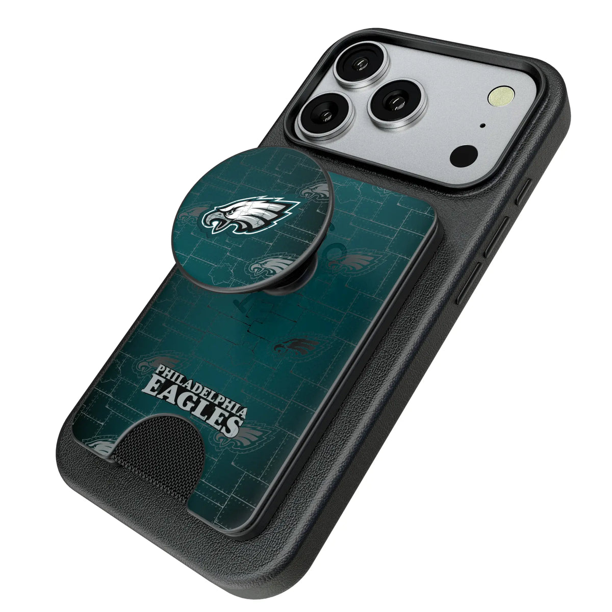 Philadelphia Eagles Rivet Popsockets Wallet Magnetic - Isometric View