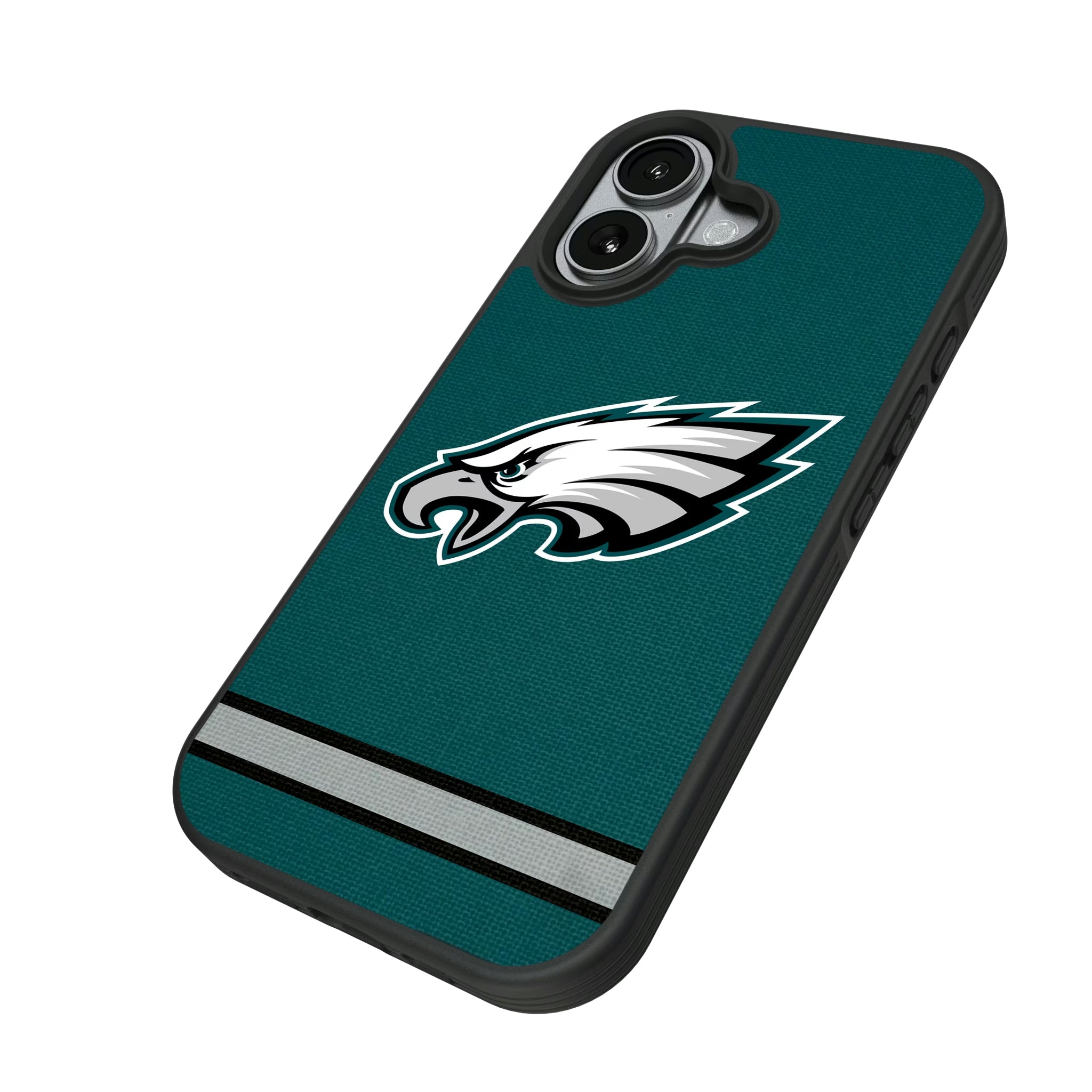 Philadelphia Eagles Stripe iPhone Bump Phone Case for Apple iPhone - Isometric View#Device_iPhone 17