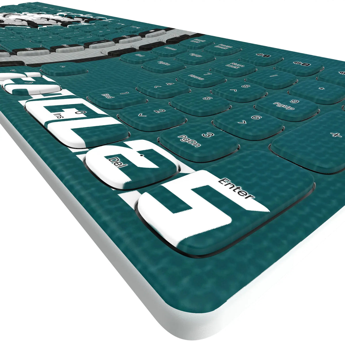 Philadelphia Eagles Stripe KKB605 Curved Wireless Keyboard - Detail