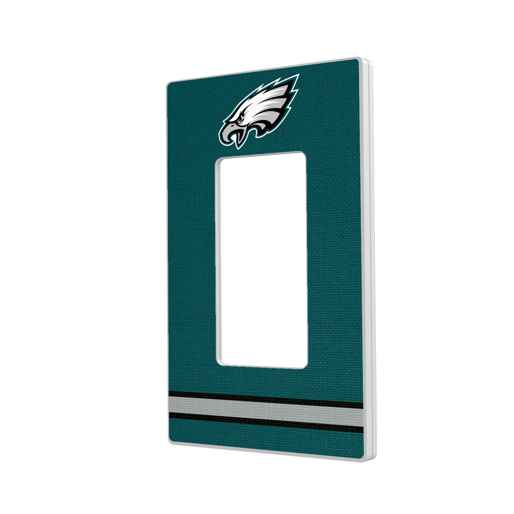 Philadelphia Eagles Stripe Hidden-Screw Light Switch Plate#Style_Single Rocker