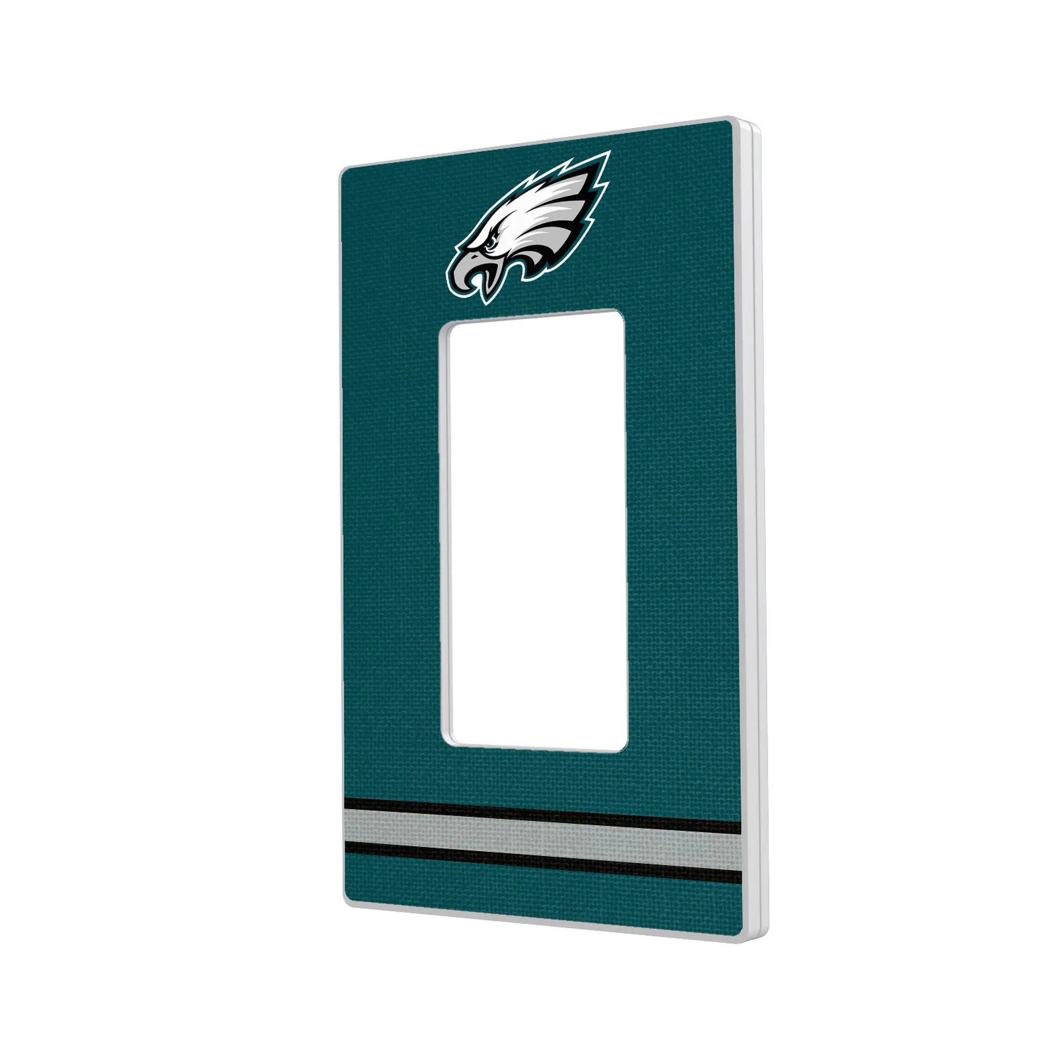 Philadelphia Eagles Stripe Hidden-Screw Light Switch Plate#Style_Single Rocker