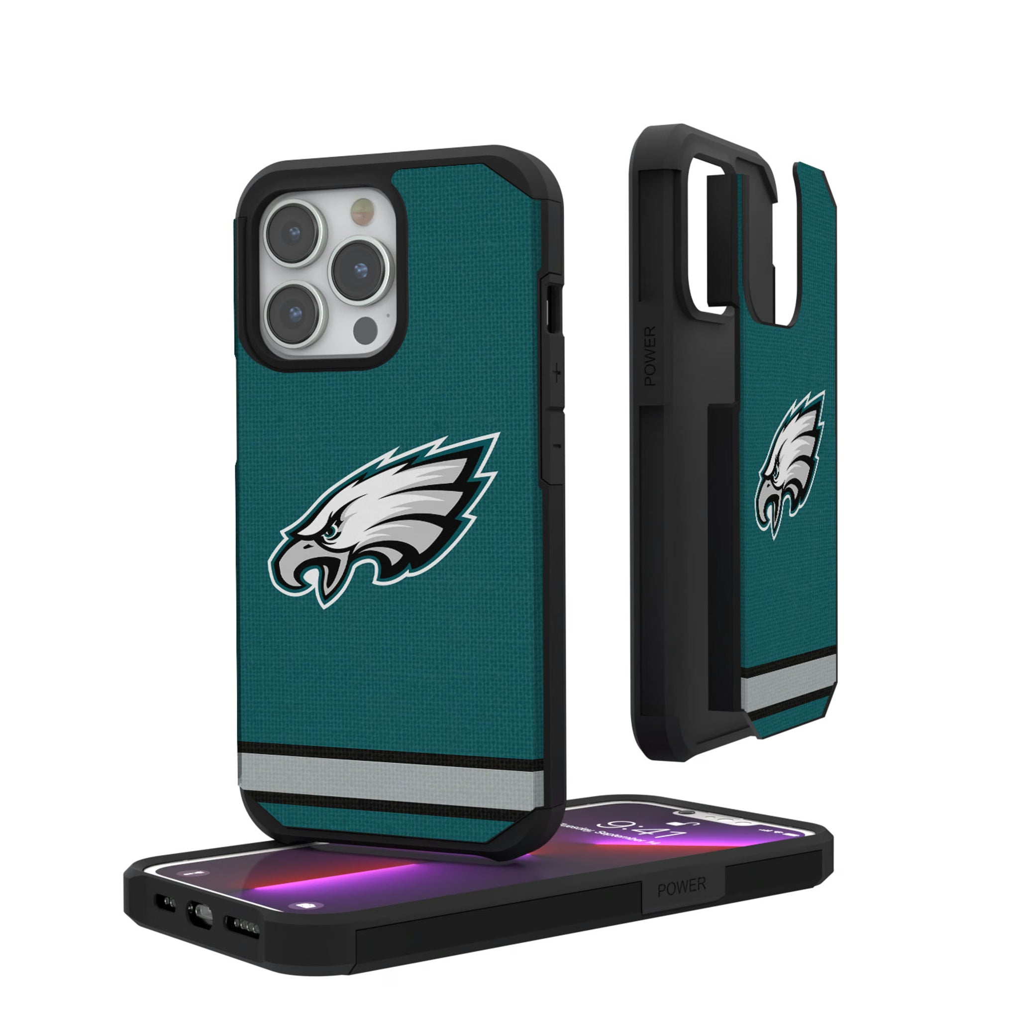 Philadelphia Eagles Stripe iPhone Rugged Phone Case for Apple iPhone