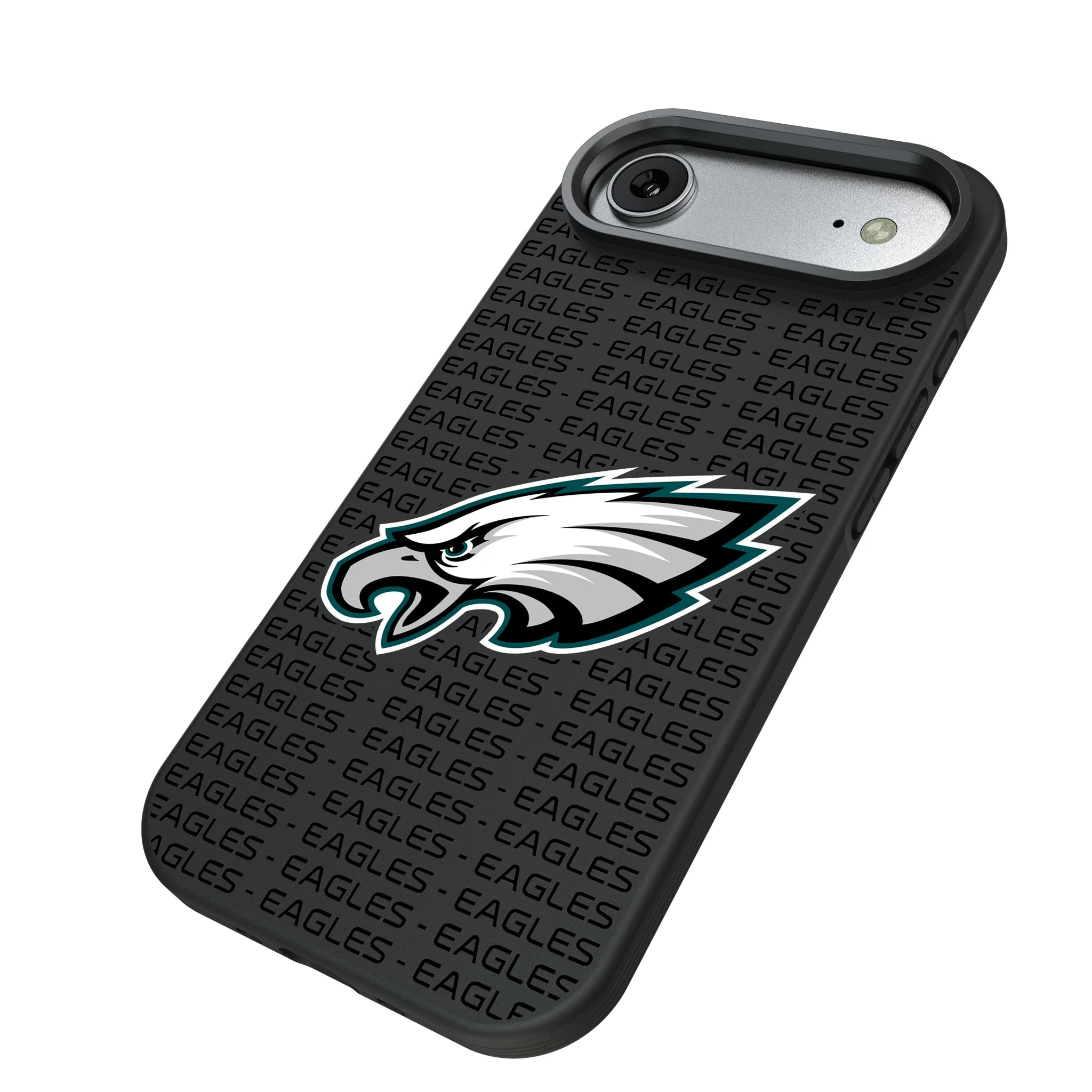 Philadelphia Eagles Text Backdrop iPhone Bump Phone Case for Apple iPhone - Isometric View#Device_iPhone Air