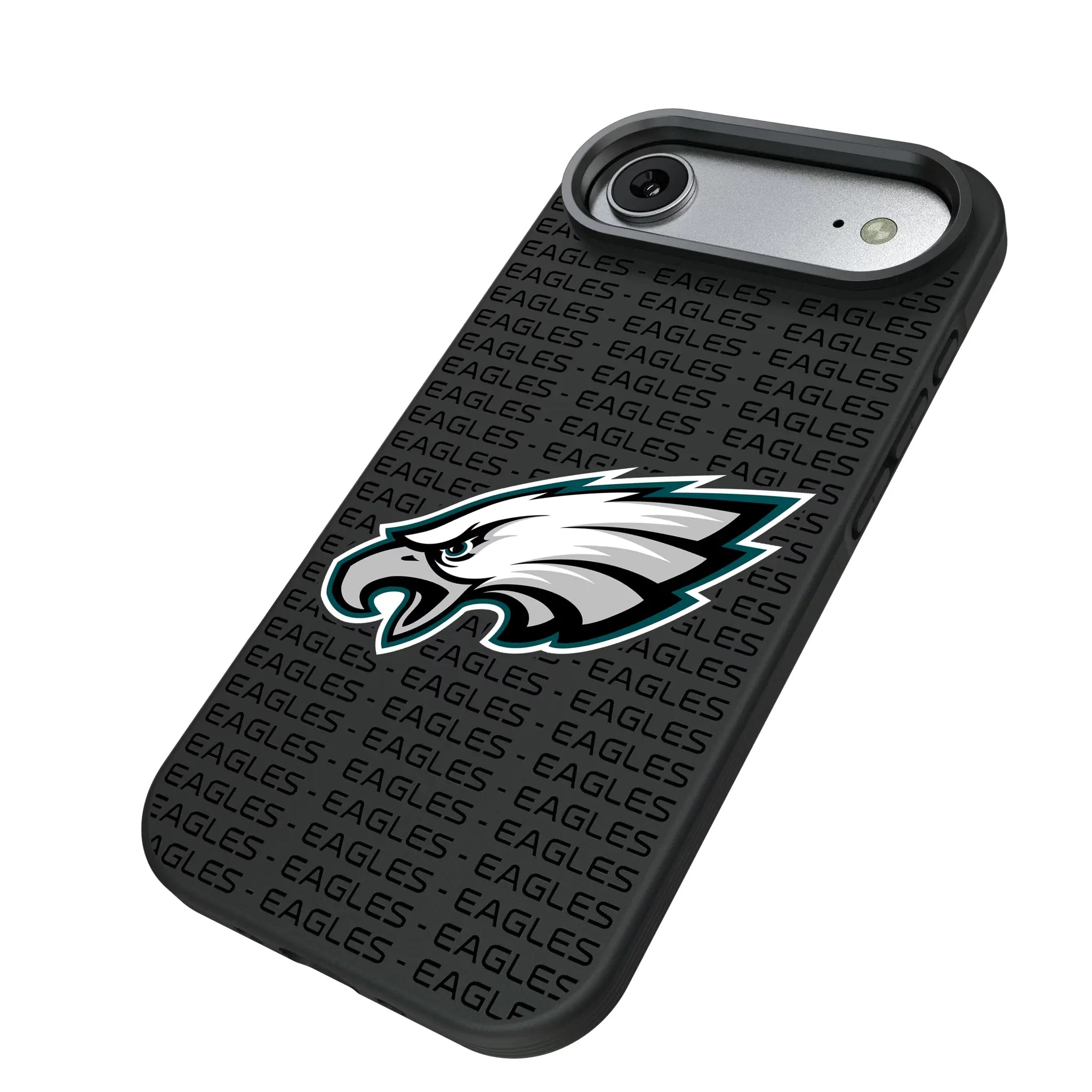 Philadelphia Eagles Text Backdrop iPhone Bump Phone Case for Apple iPhone - Isometric View#Device_iPhone Air