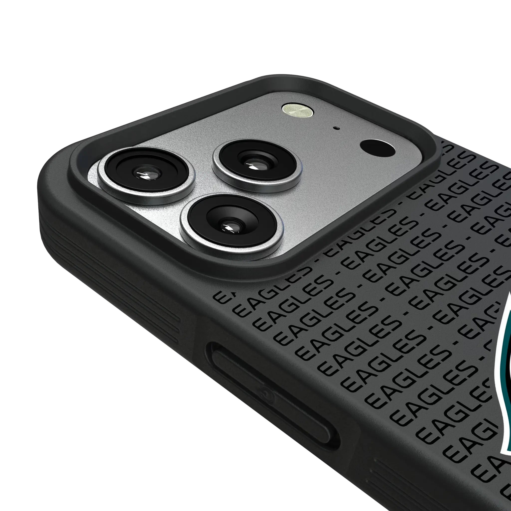 Philadelphia Eagles Text Backdrop iPhone Bump Phone Case for Apple iPhone - Detail#Device_iPhone 17 Pro