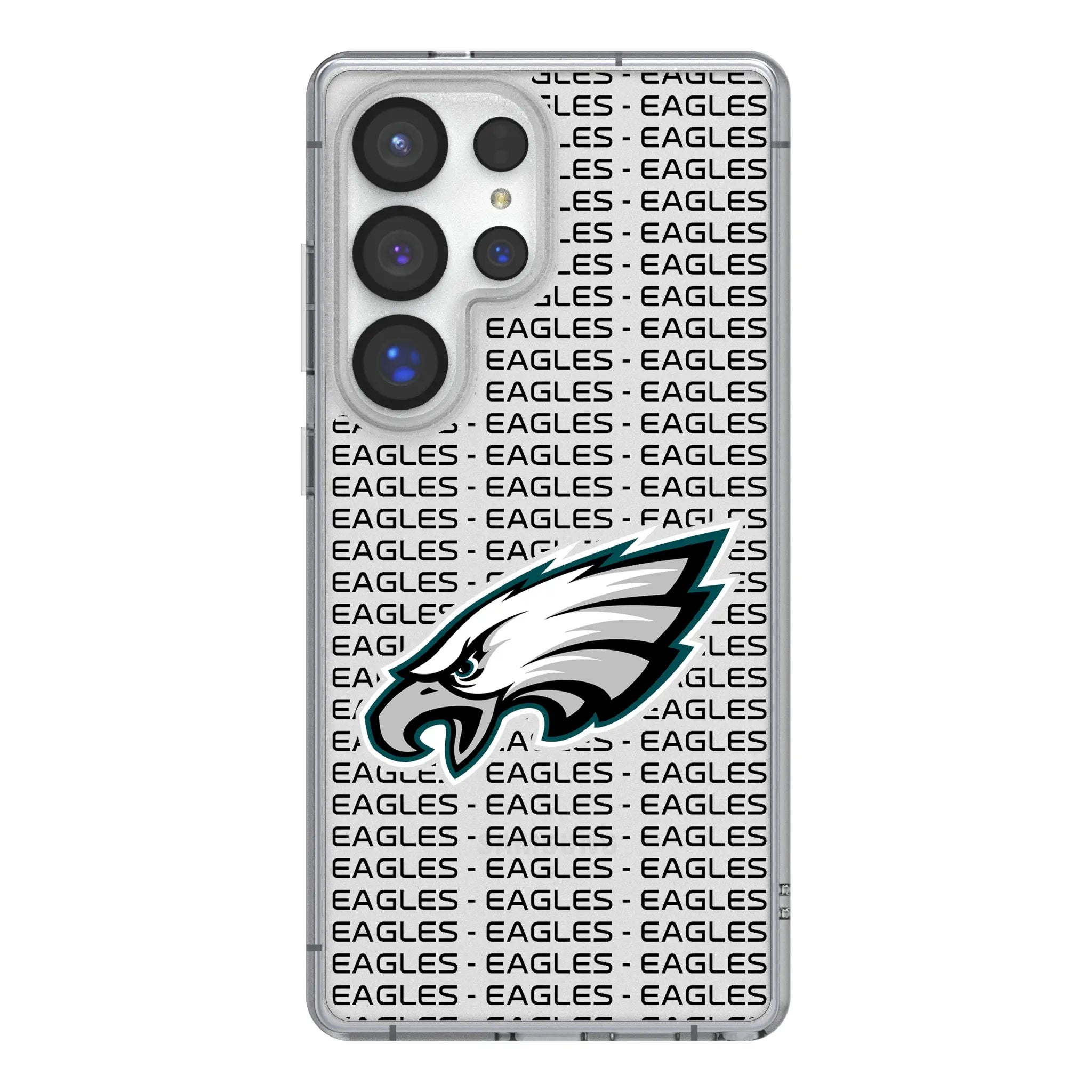 Philadelphia Eagles Text Backdrop Galaxy Clear Phone Case for Samsung Galaxy#Device_Galaxy S25 Ultra