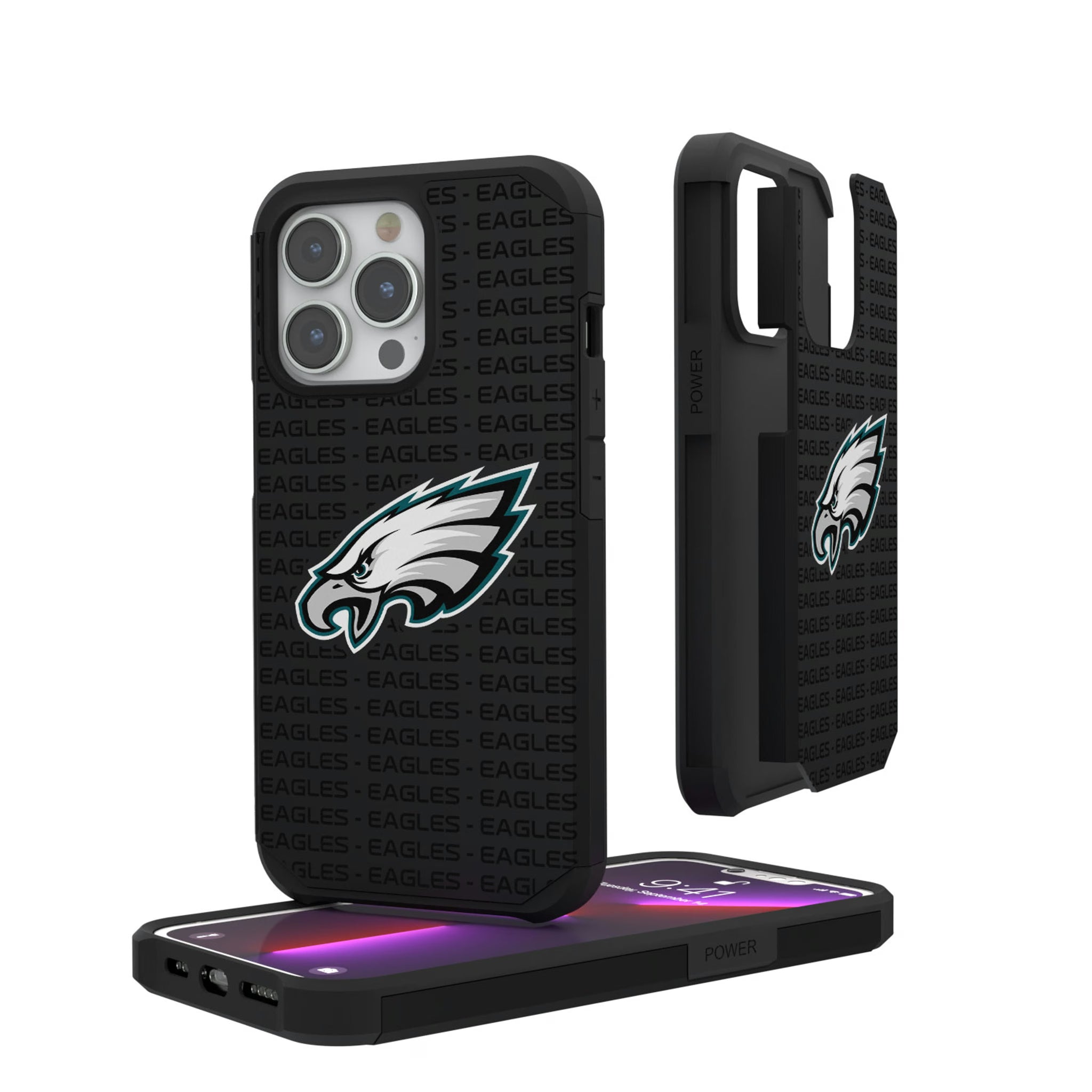 Philadelphia Eagles Text Backdrop iPhone Rugged Phone Case for Apple iPhone