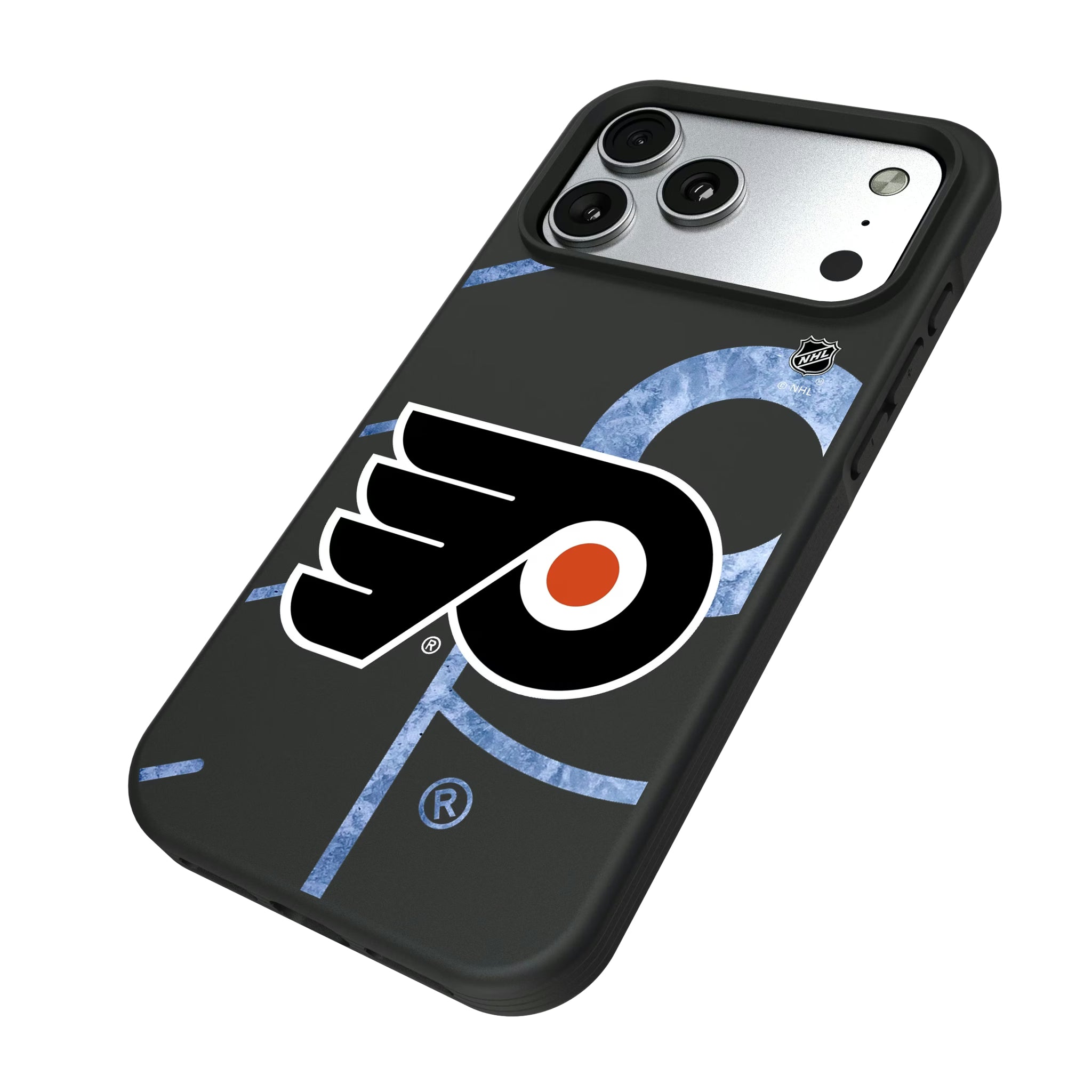 Philadelphia Flyers Ice Tilt iPhone Bump Phone Case for Apple iPhone - Isometric View#Device_iPhone 17 Pro Max