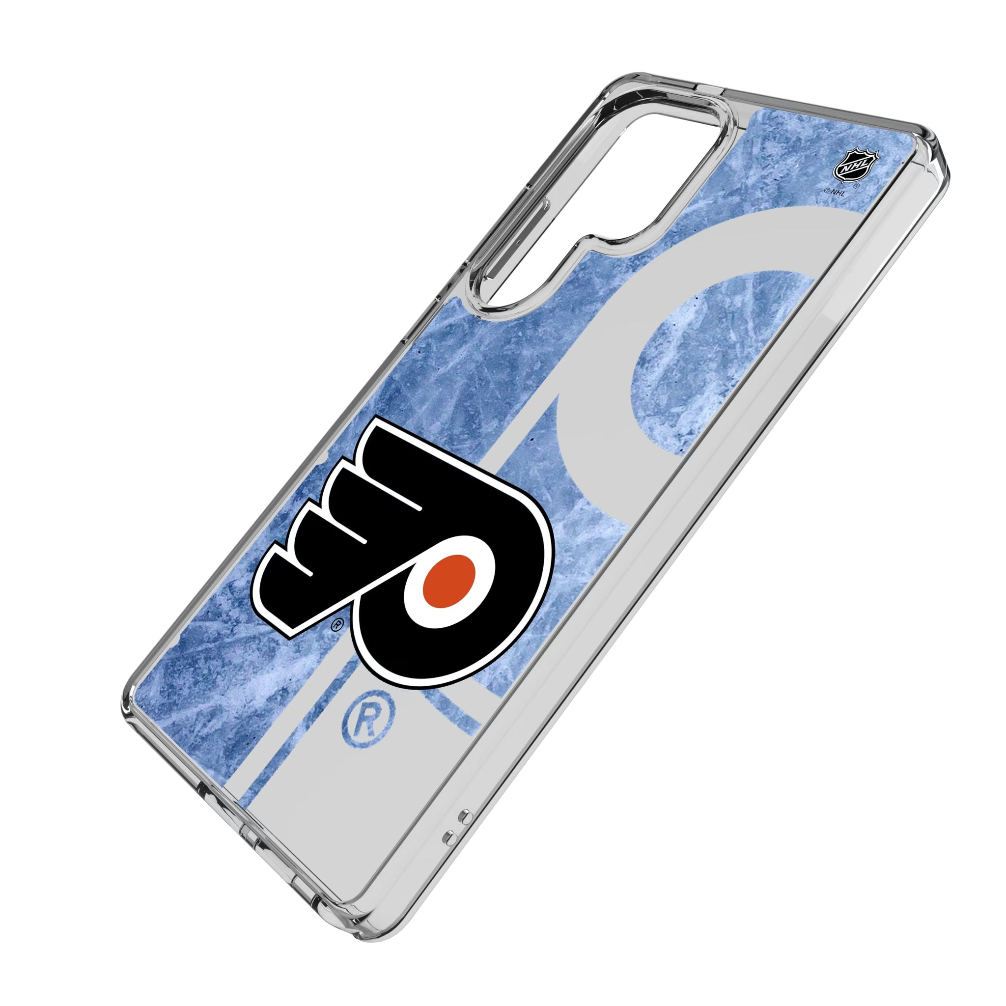 Philadelphia Flyers Ice Tilt Galaxy Clear Phone Case for Samsung Galaxy - Isometric View