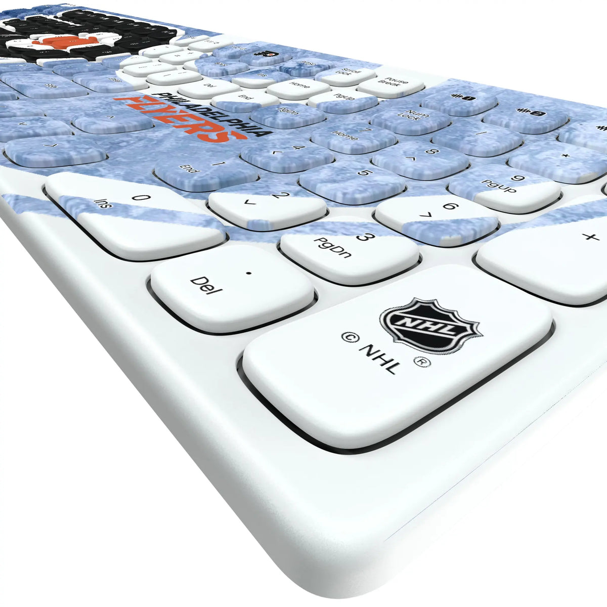 Philadelphia Flyers Ice Tilt KKB605 Curved Wireless Keyboard - Detail