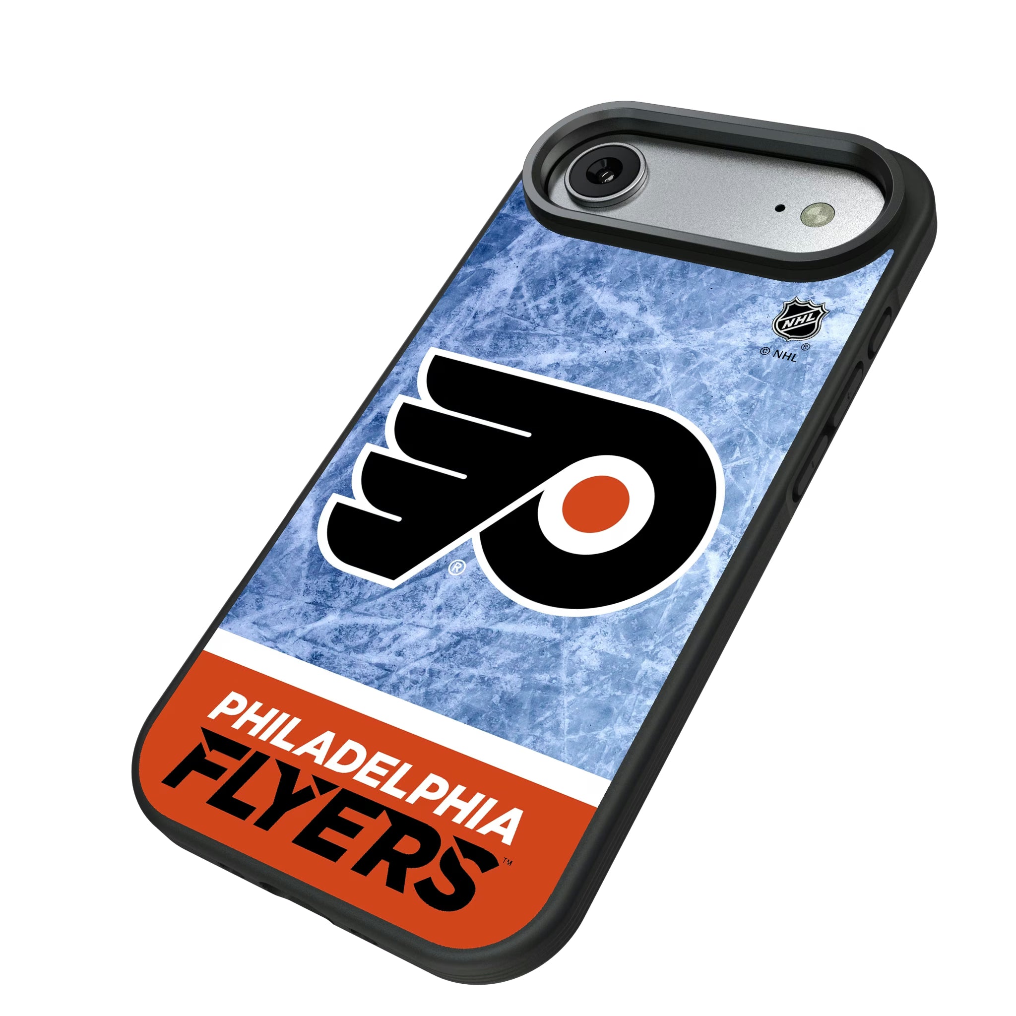Philadelphia Flyers Ice Wordmark iPhone Bump Phone Case for Apple iPhone - Isometric View#Device_iPhone Air