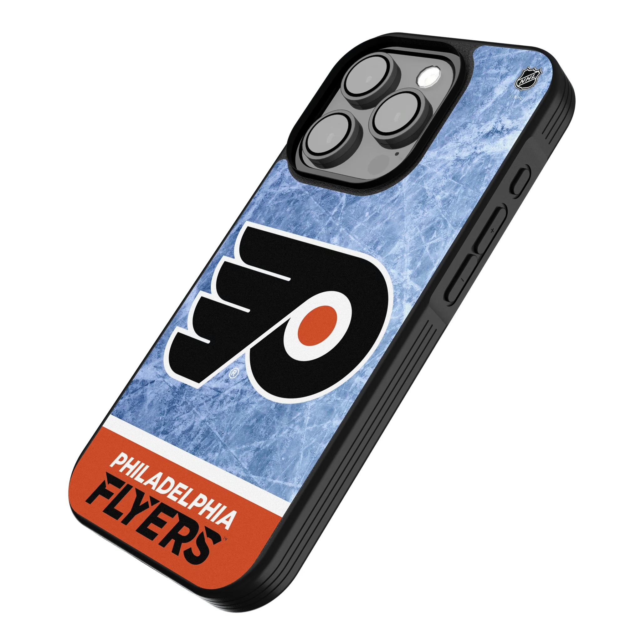 Philadelphia Flyers Ice Wordmark iPhone Bump Phone Case for Apple iPhone - Isometric View