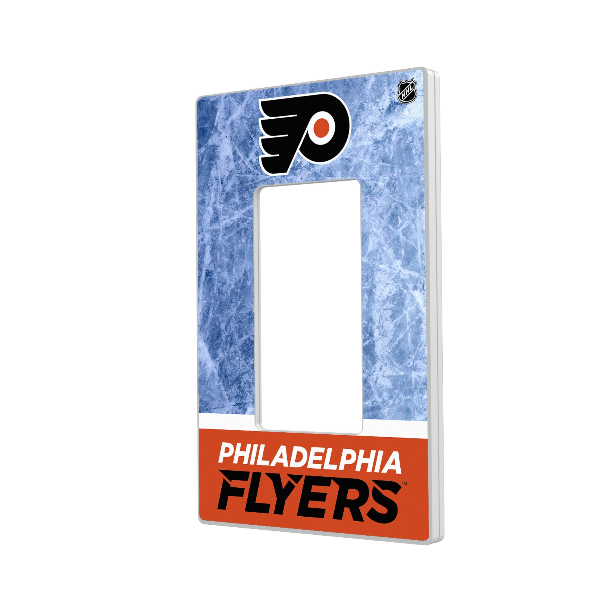 Philadelphia Flyers Ice Wordmark Hidden-Screw Light Switch Plate#Style_Single Rocker