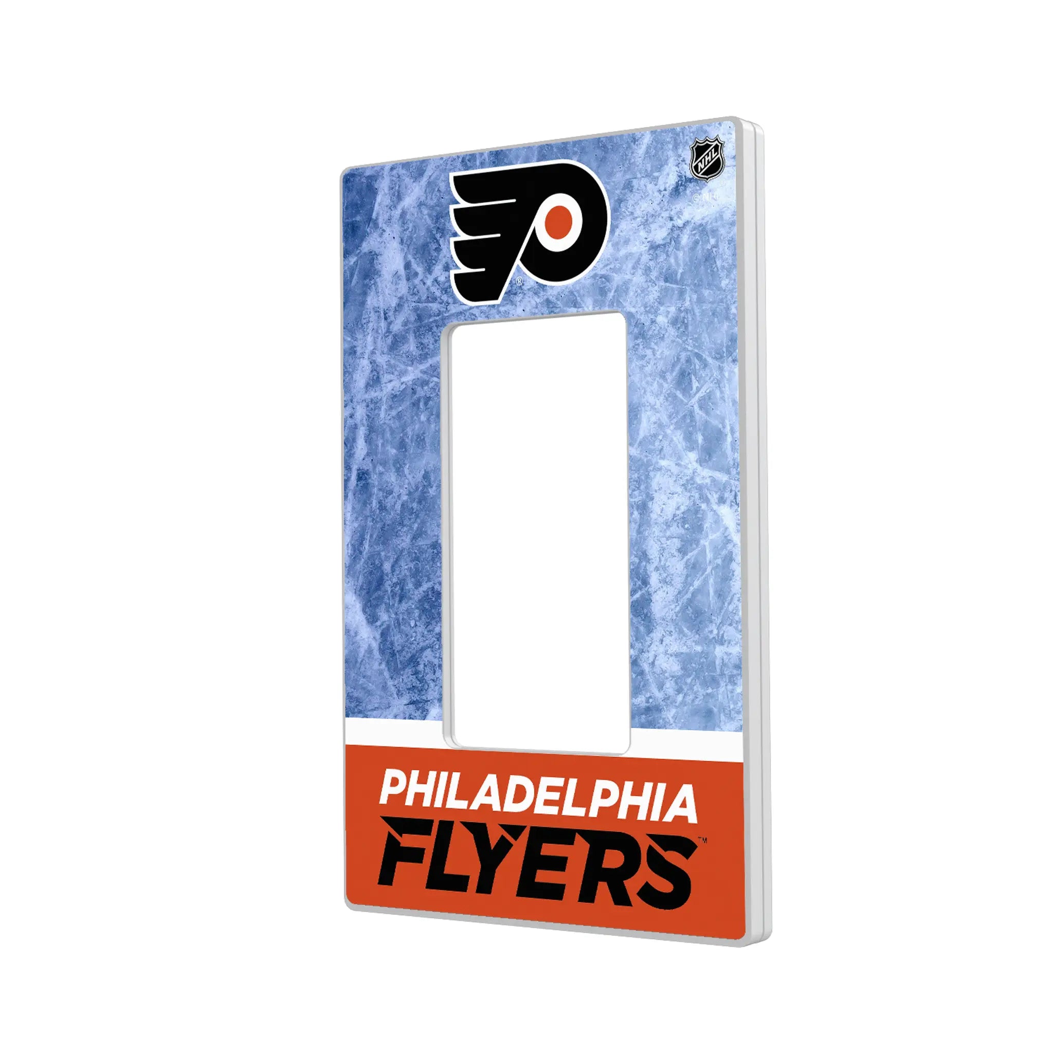 Philadelphia Flyers Ice Wordmark Hidden-Screw Light Switch Plate#Style_Single Rocker