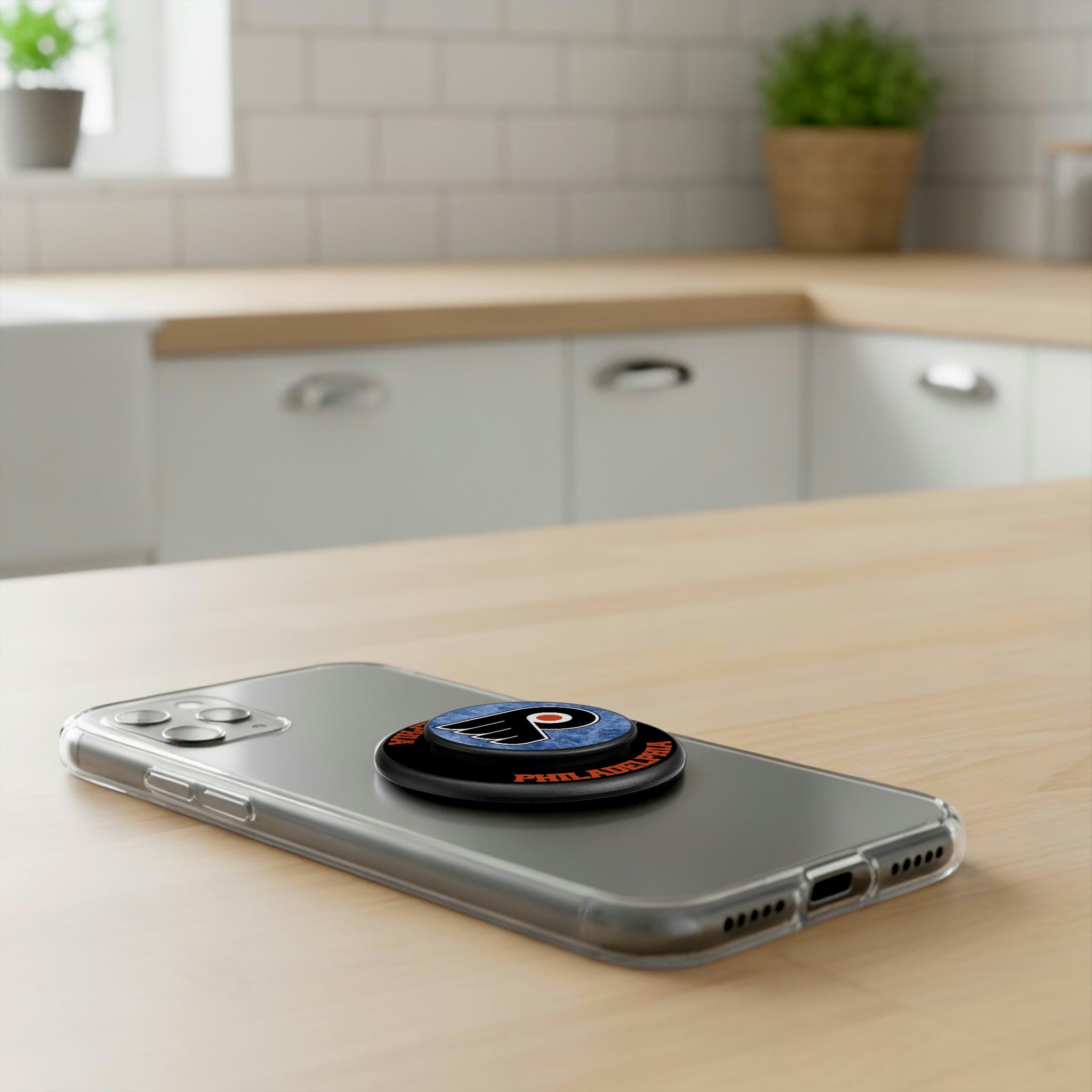 Philadelphia Flyers Ice Wordmark Popsockets Round Magnetic - Lifestyle