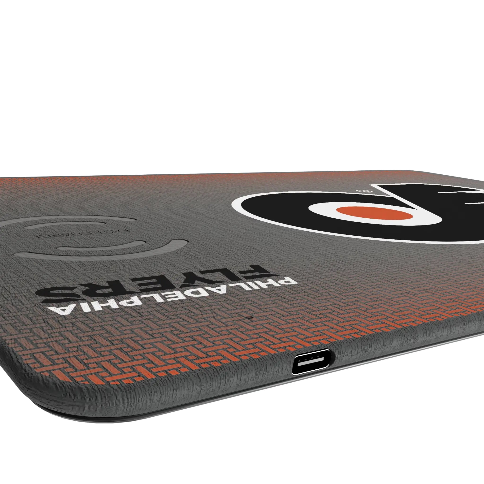 Philadelphia Flyers Linen 15-Watt Wireless Charger and Mouse Pad
