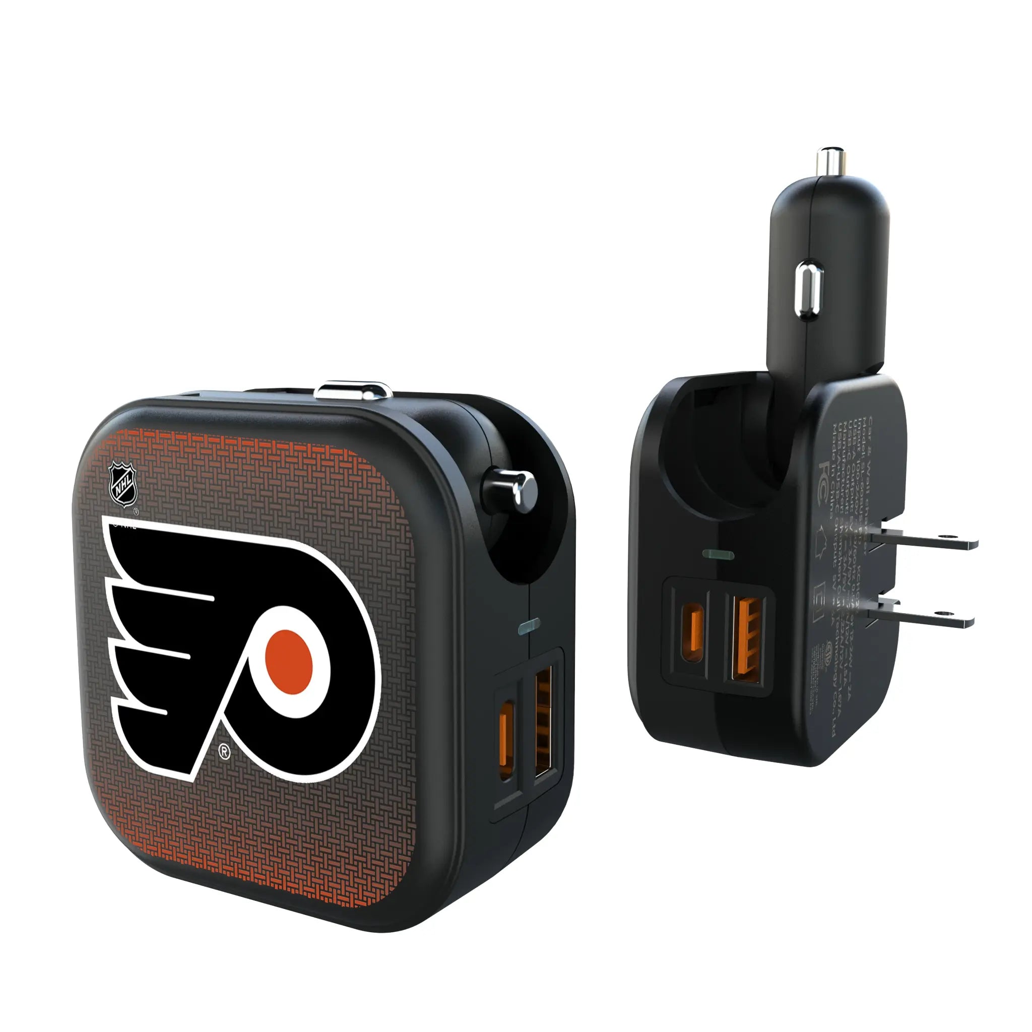 Philadelphia Flyers Linen 2 in 1 USB A/C Charger