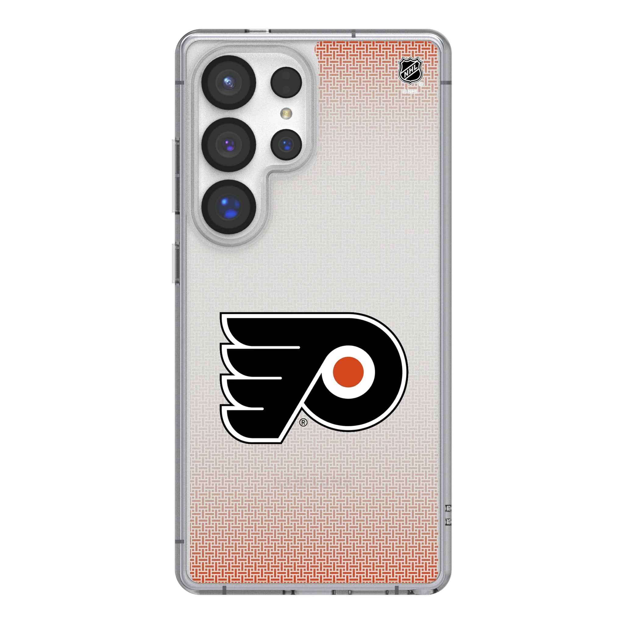 Philadelphia Flyers Linen Galaxy Clear Phone Case for Samsung Galaxy