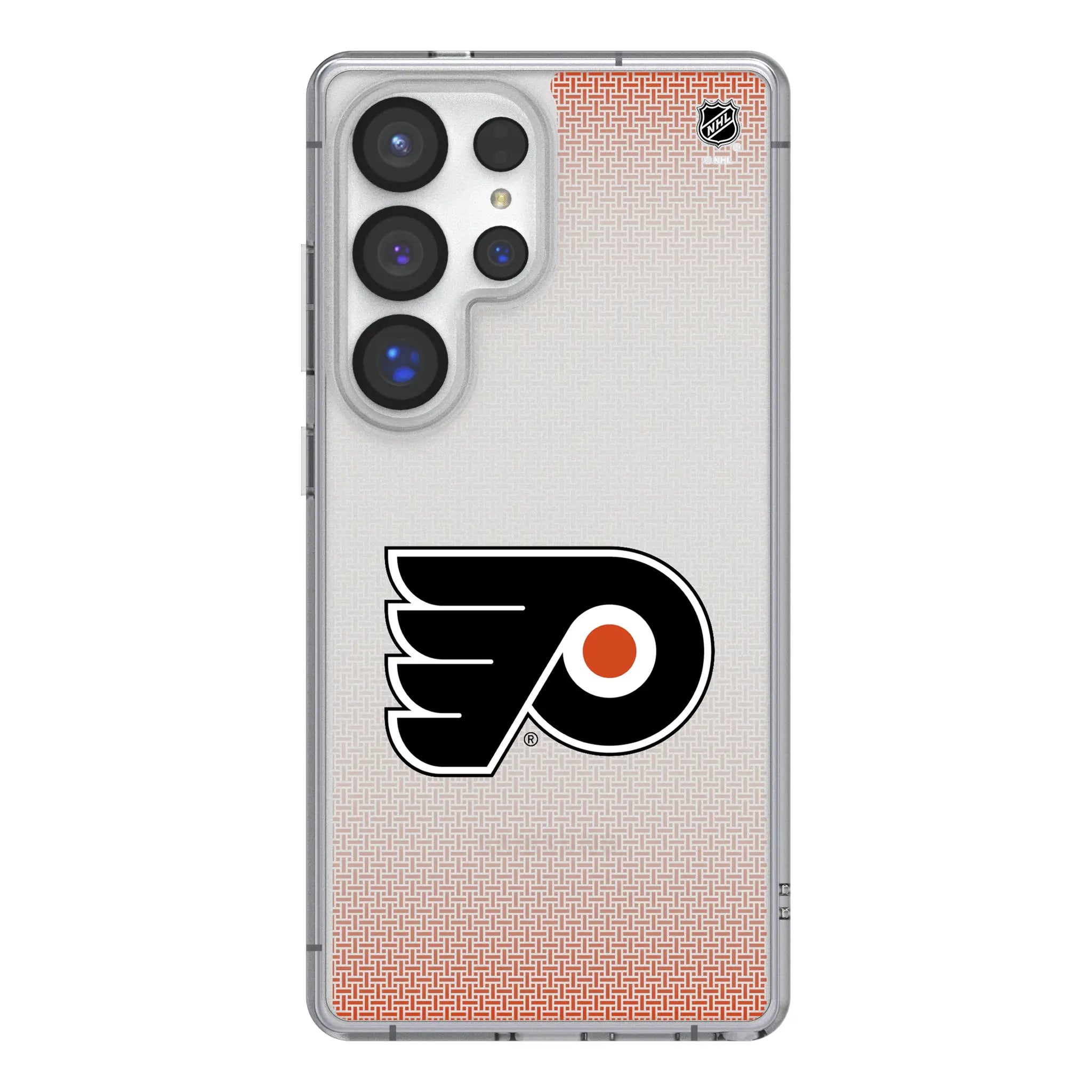 Philadelphia Flyers Linen Galaxy Clear Phone Case for Samsung Galaxy#Device_Galaxy S25 Ultra