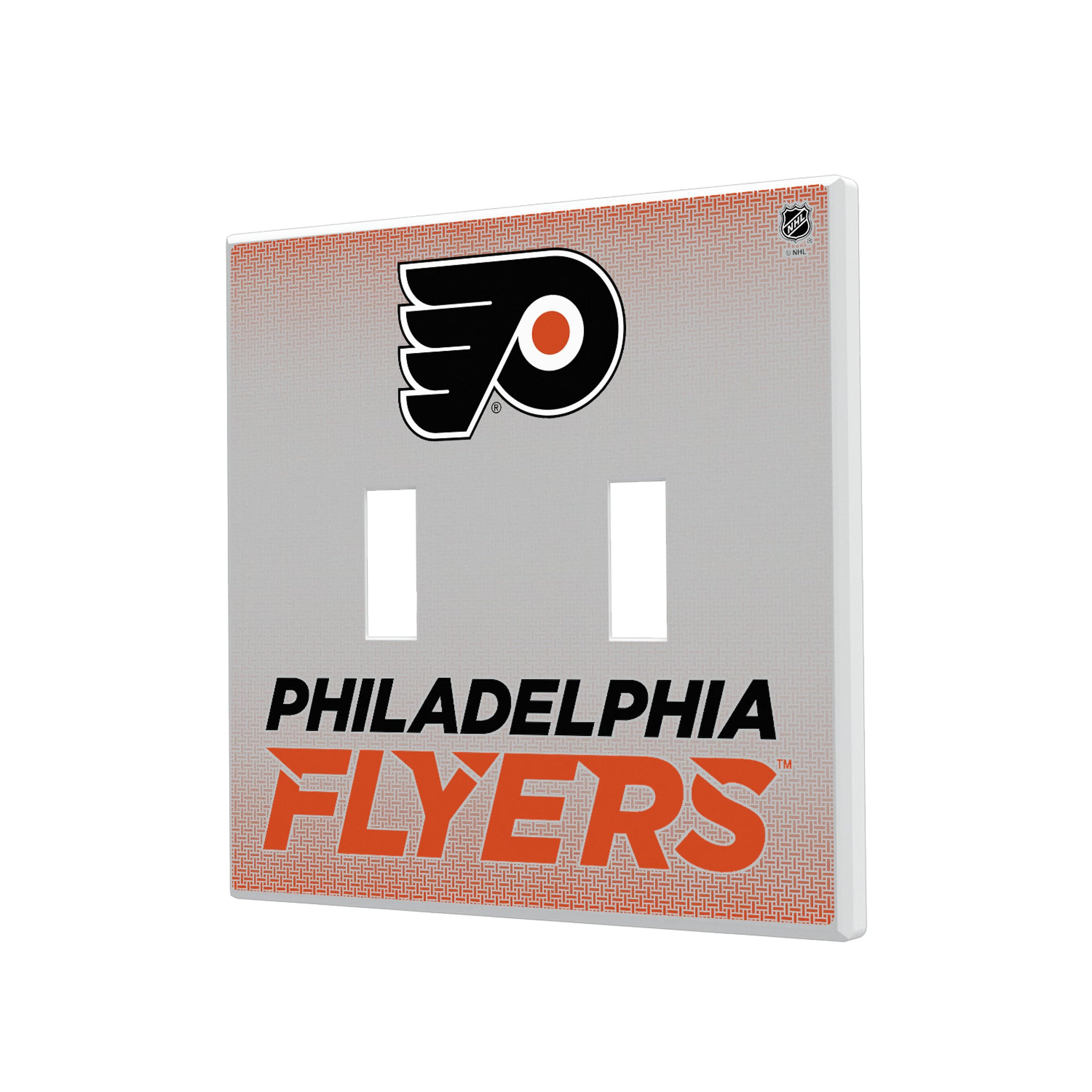 Philadelphia Flyers Linen Hidden-Screw Light Switch Plate#Style_Double Toggle