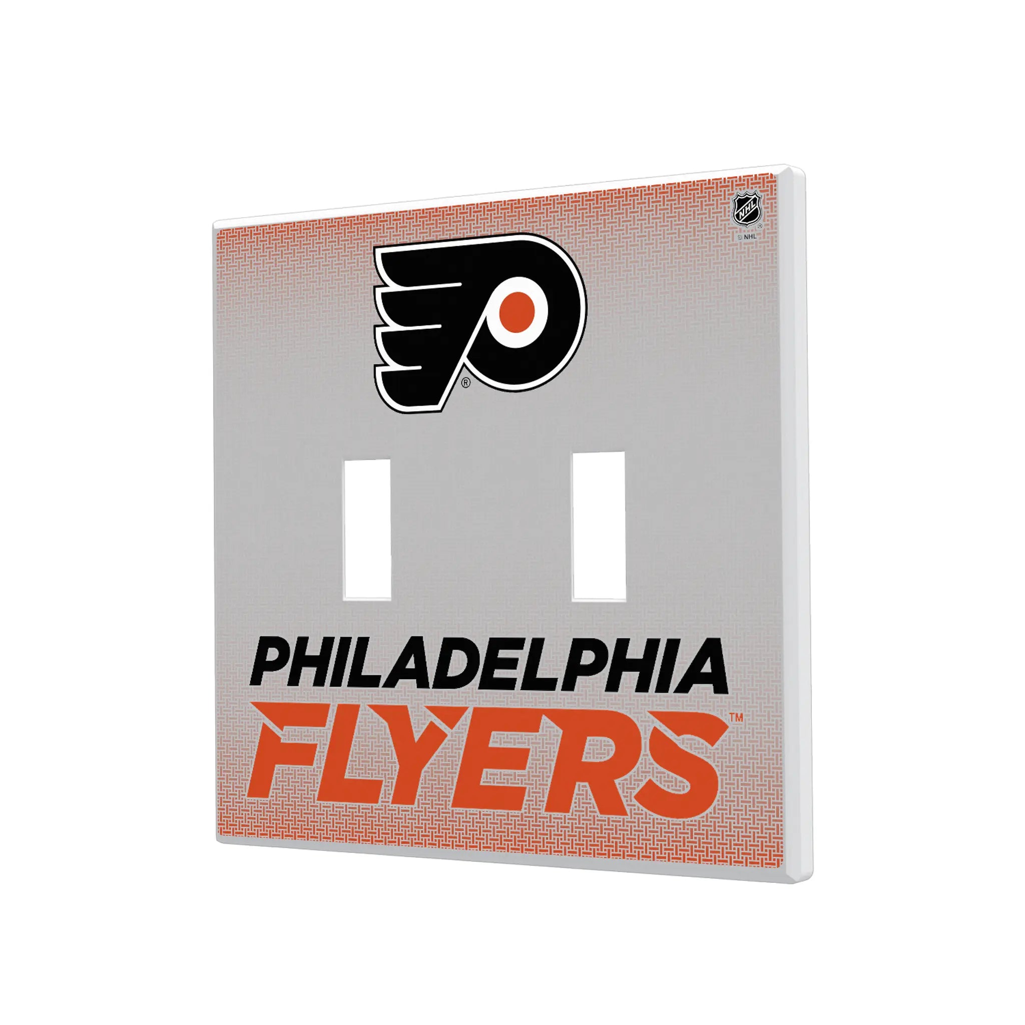 Philadelphia Flyers Linen Hidden-Screw Light Switch Plate#Style_Double Toggle