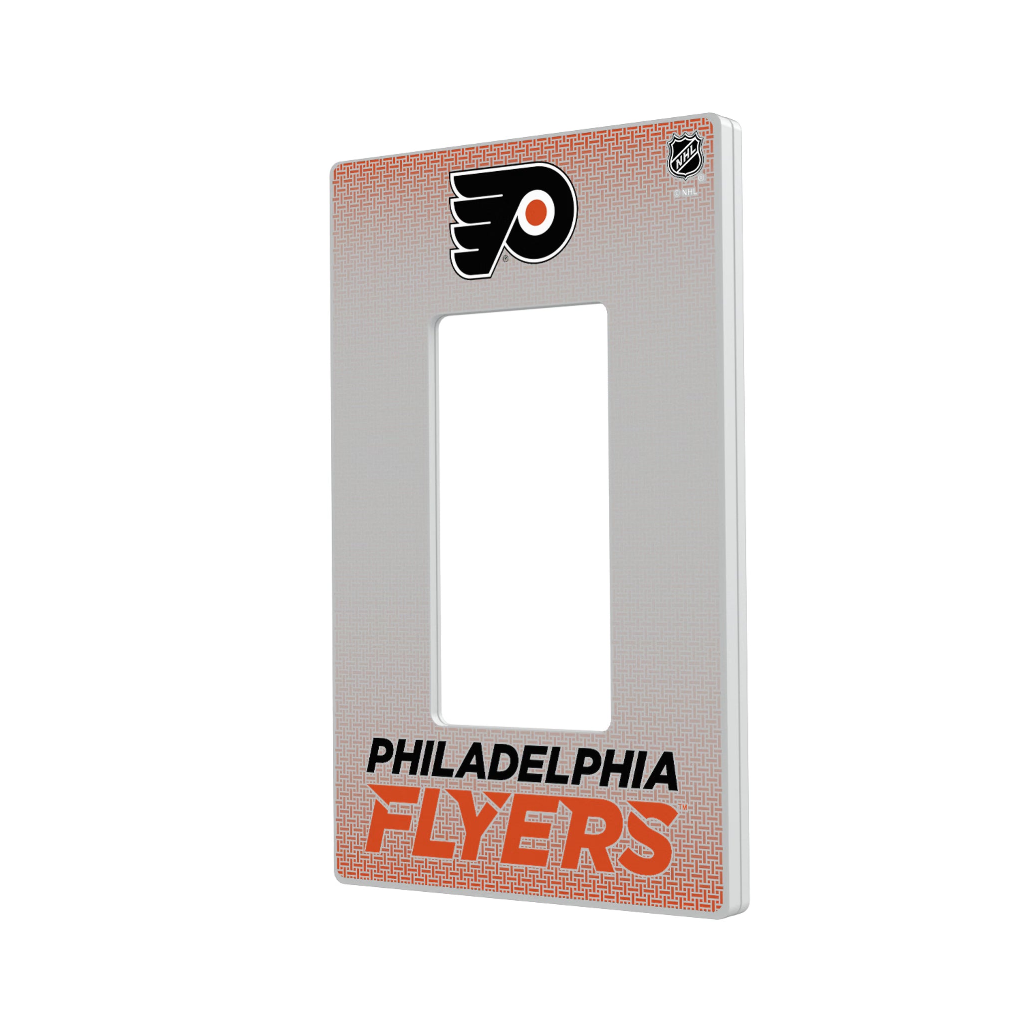 Philadelphia Flyers Linen Hidden-Screw Light Switch Plate#Style_Single Rocker