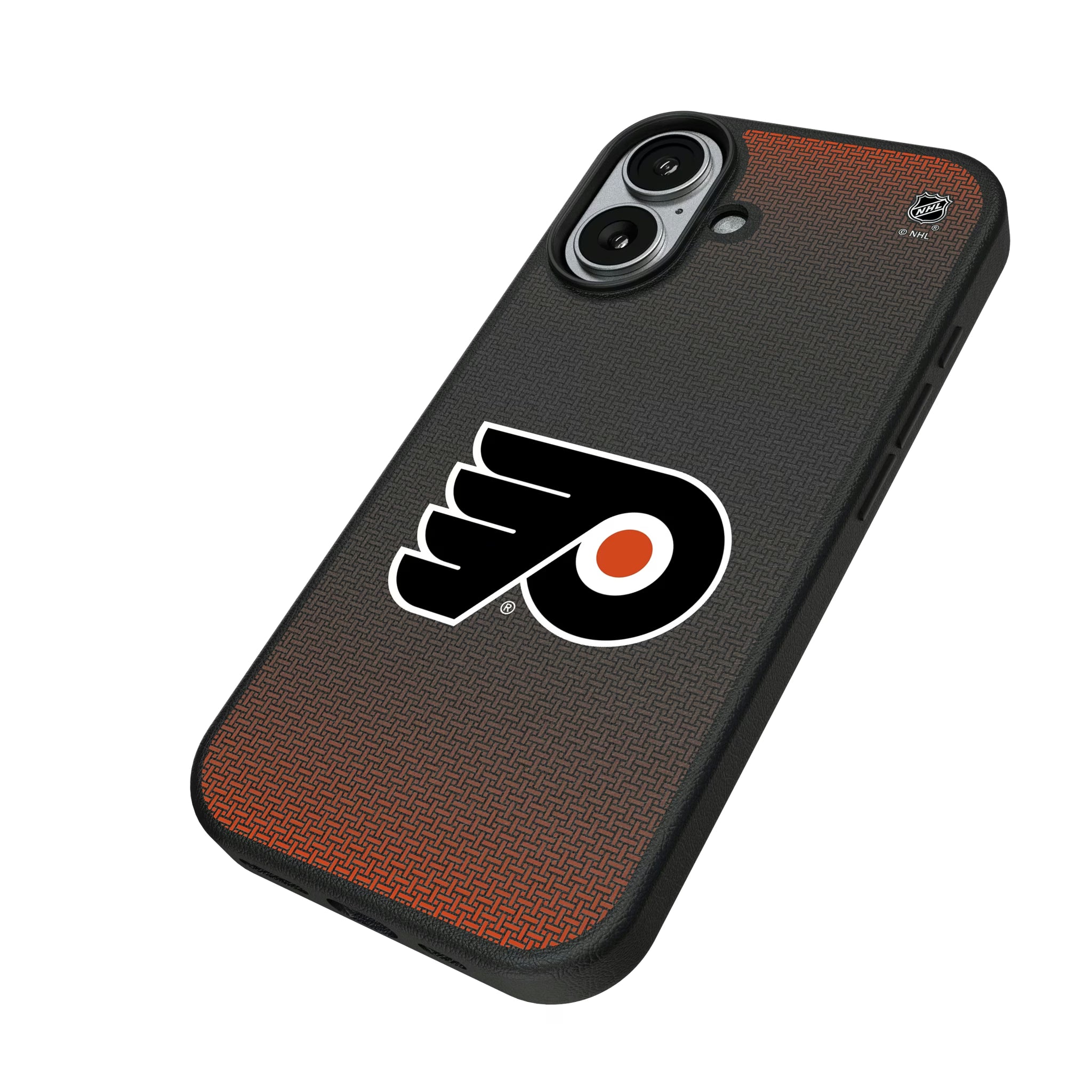 Philadelphia Flyers Linen iPhone MagSafe Compatible Phone Case for Apple iPhone - Isometric View#Device_iPhone 17