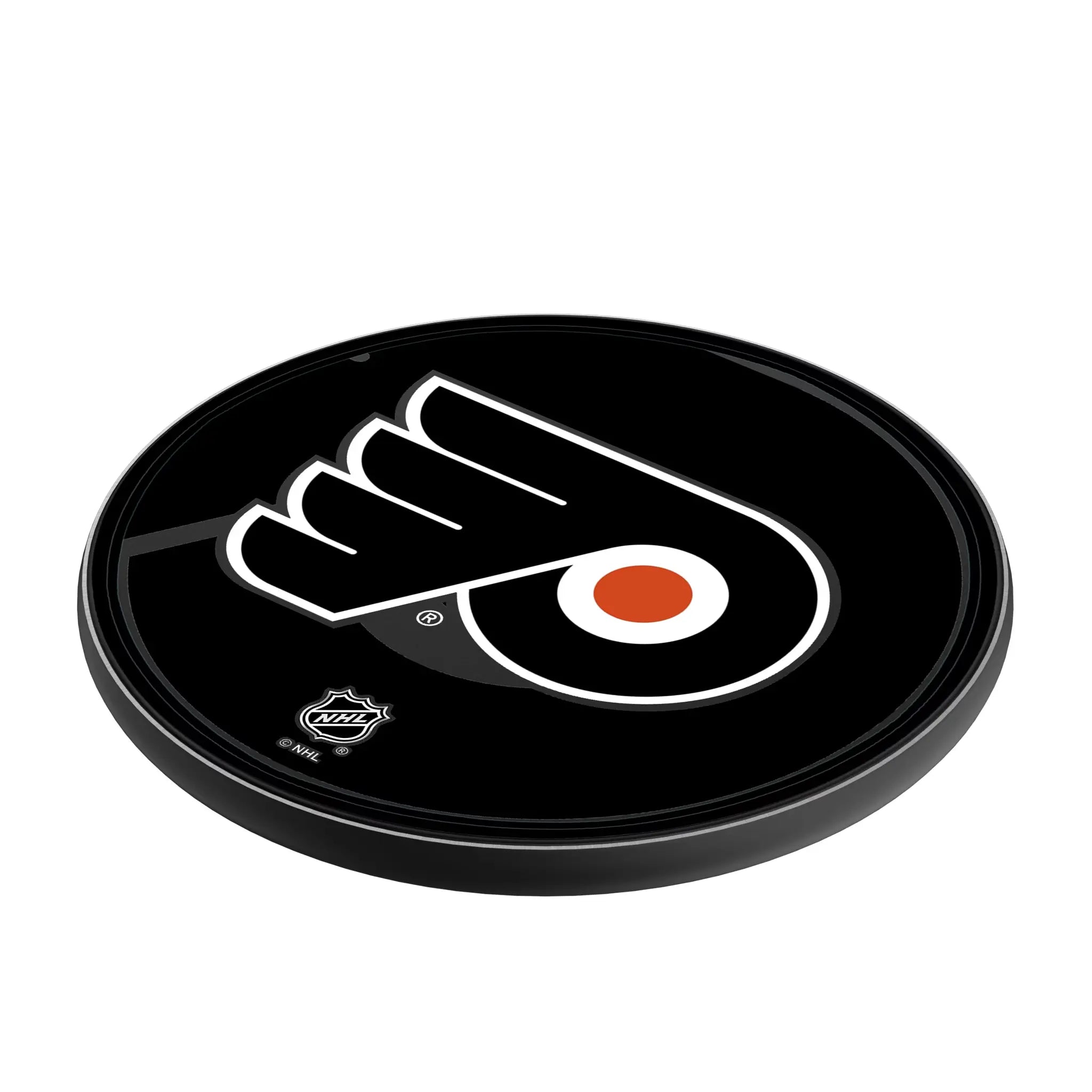 Philadelphia Flyers Monocolor Tilt 15-Watt Wireless Charger - Isometric View