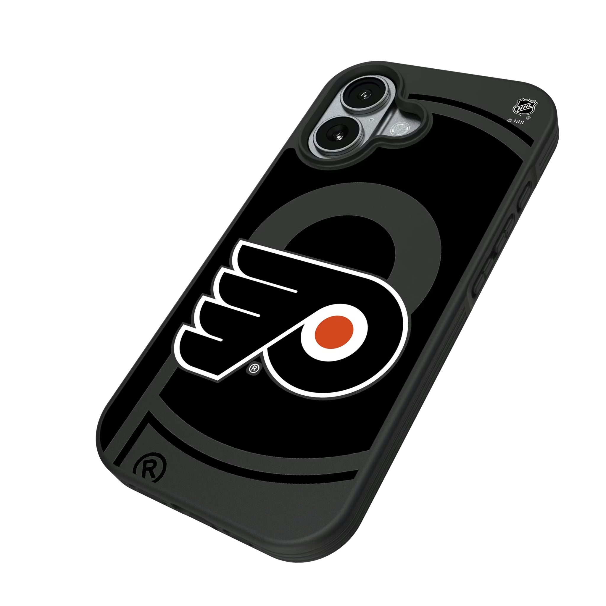 Philadelphia Flyers Monocolor Tilt iPhone Bump Phone Case for Apple iPhone - Isometric View#Device_iPhone 17