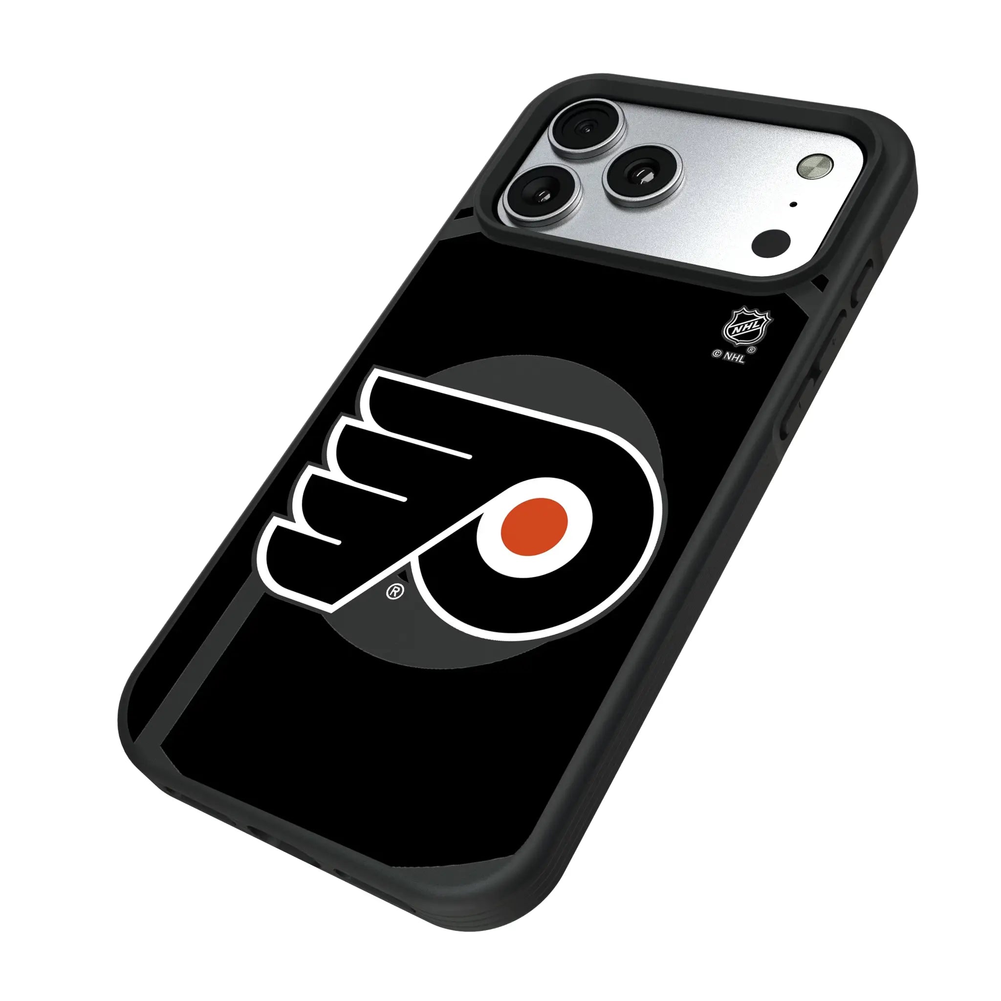 Philadelphia Flyers Monocolor Tilt iPhone Bump Phone Case for Apple iPhone - Isometric View#Device_iPhone 17 Pro Max